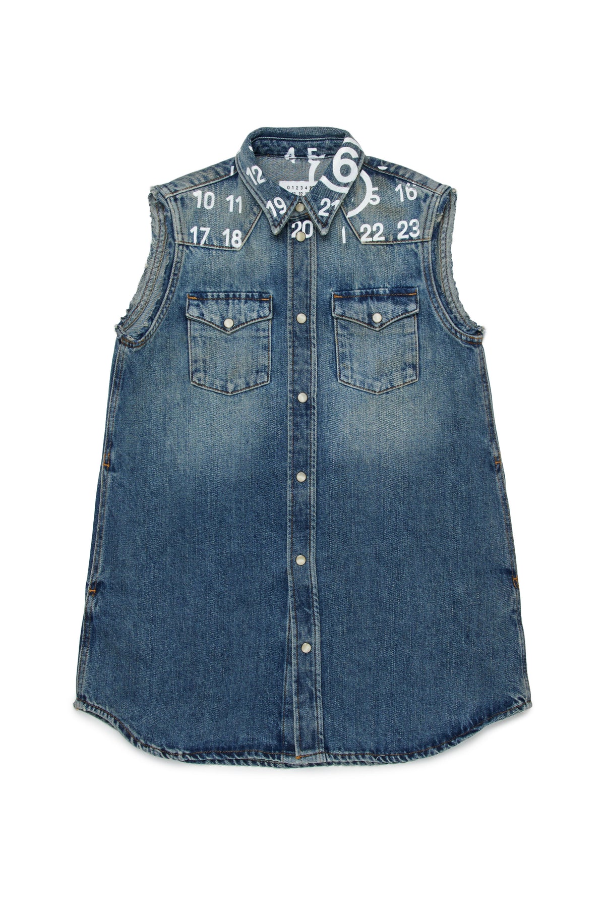Sleeveless denim dress