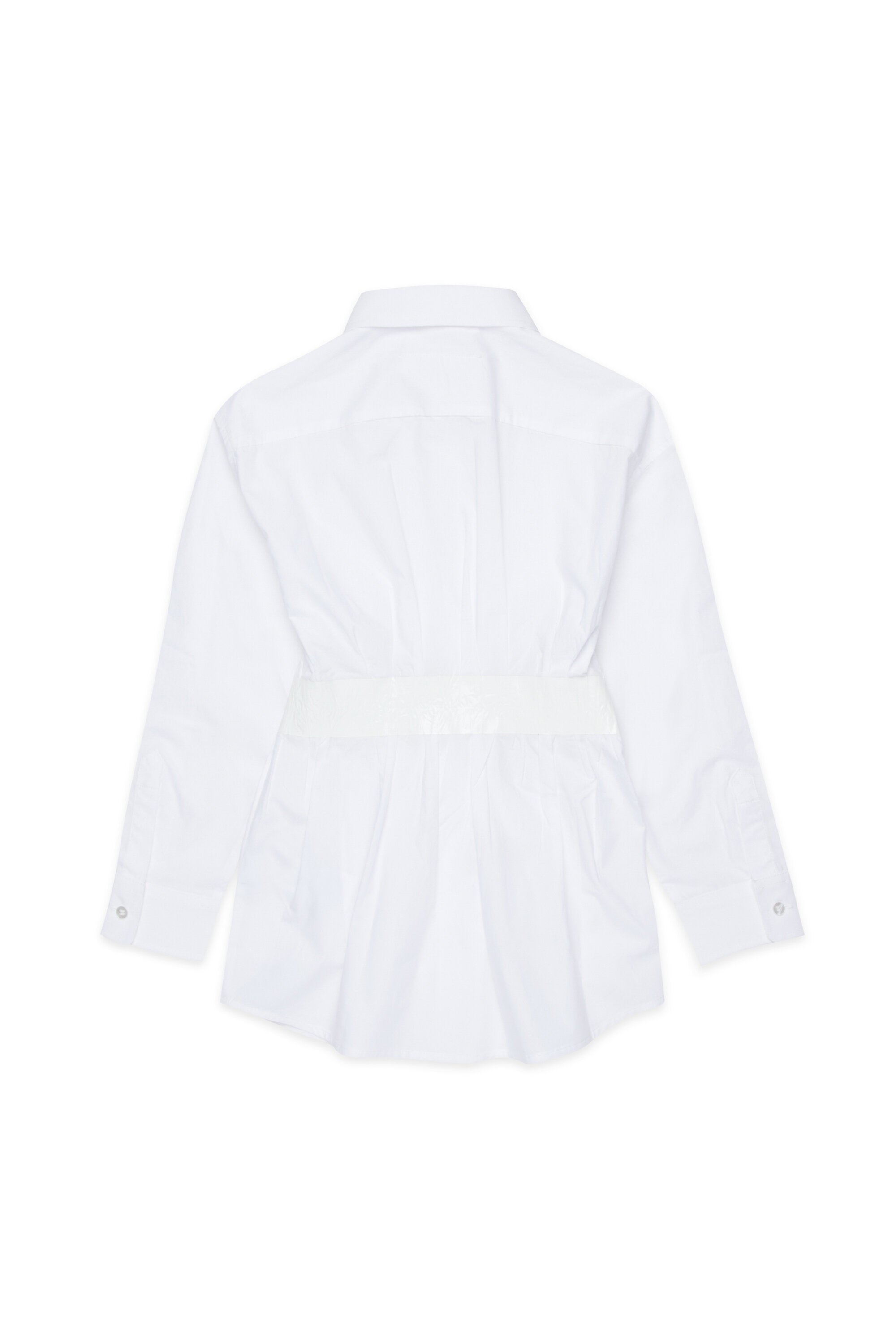 Long-sleeve shirt with belt