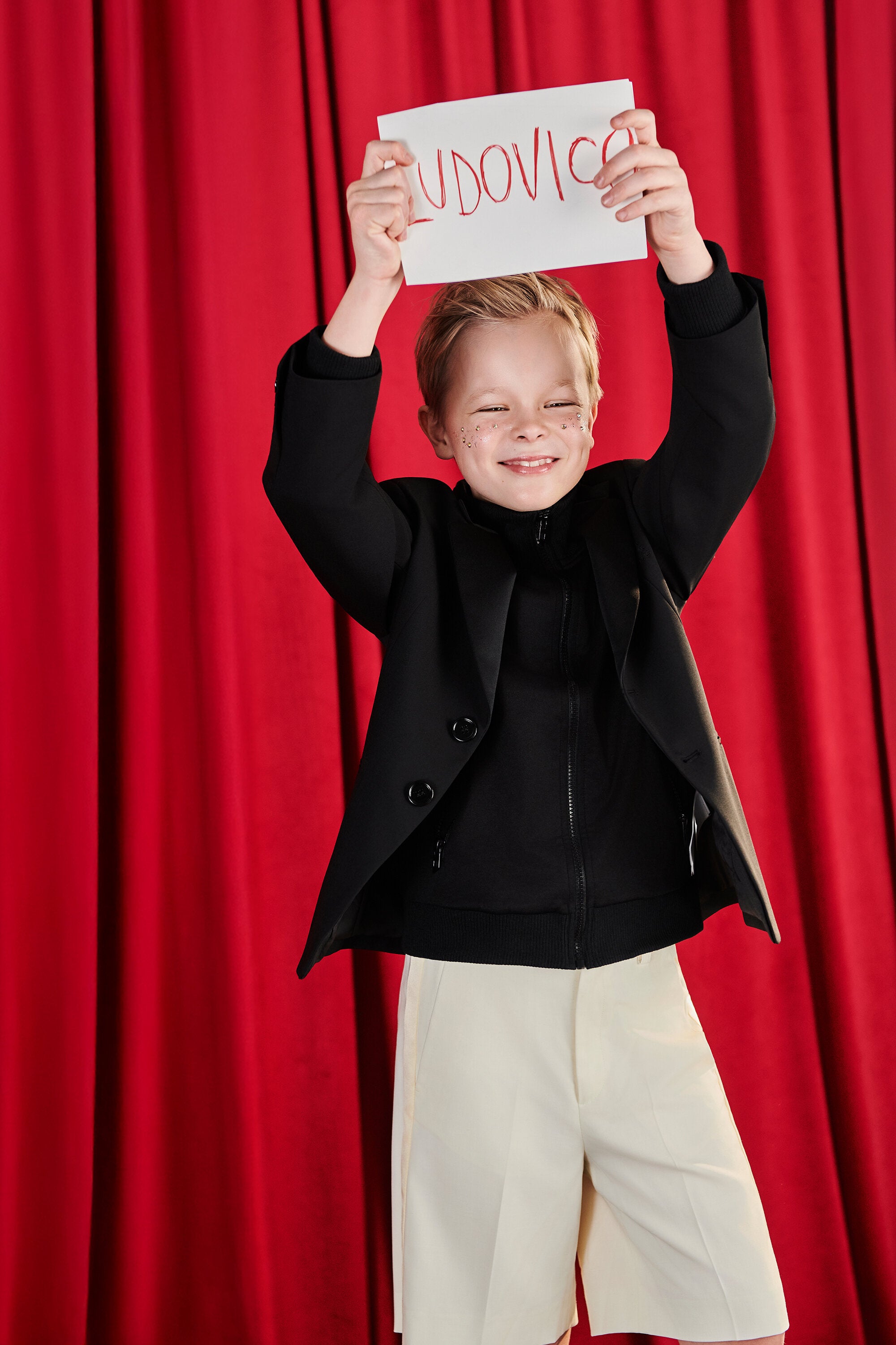 Formal shorts with side stripe