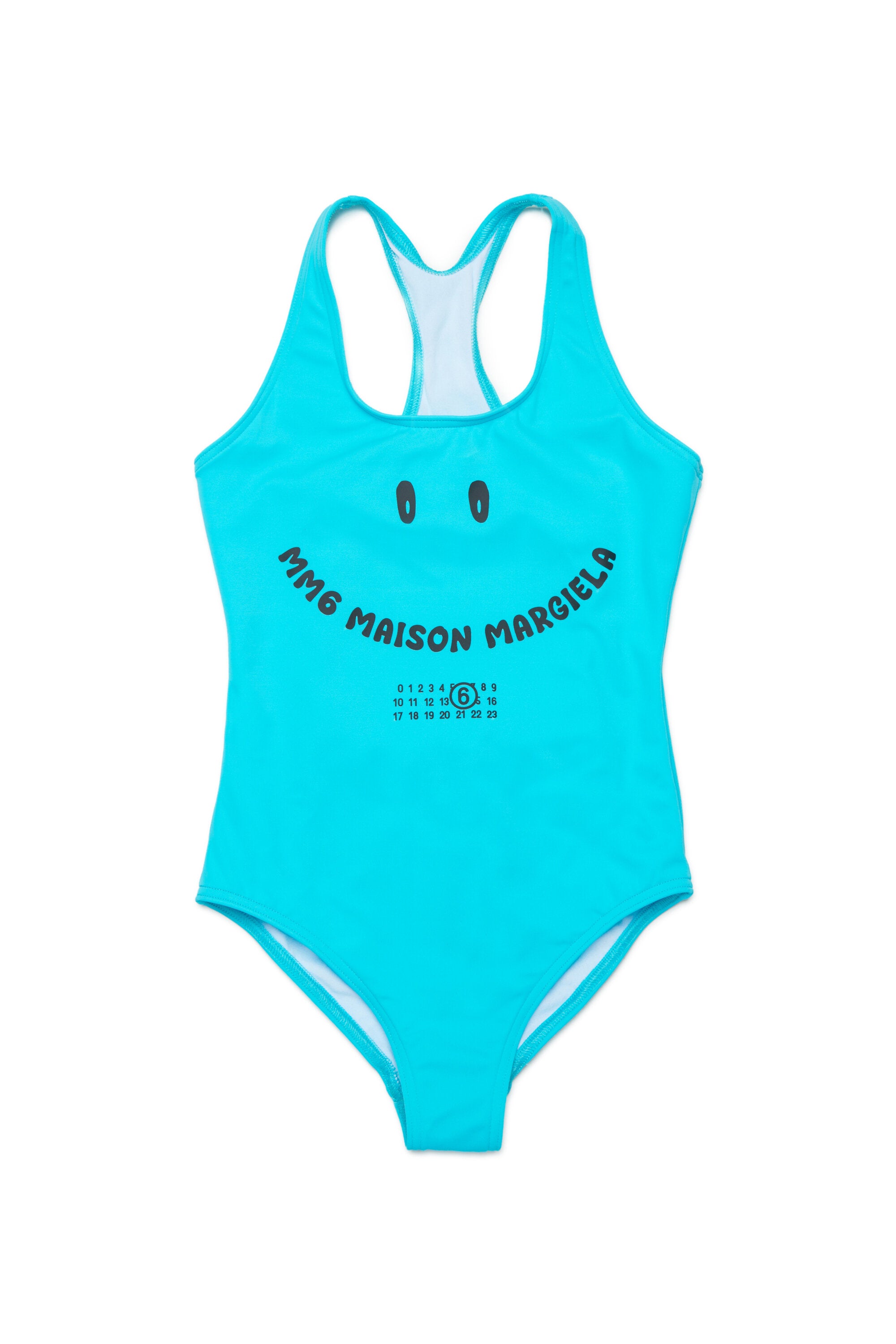 One-piece swimsuit with logo