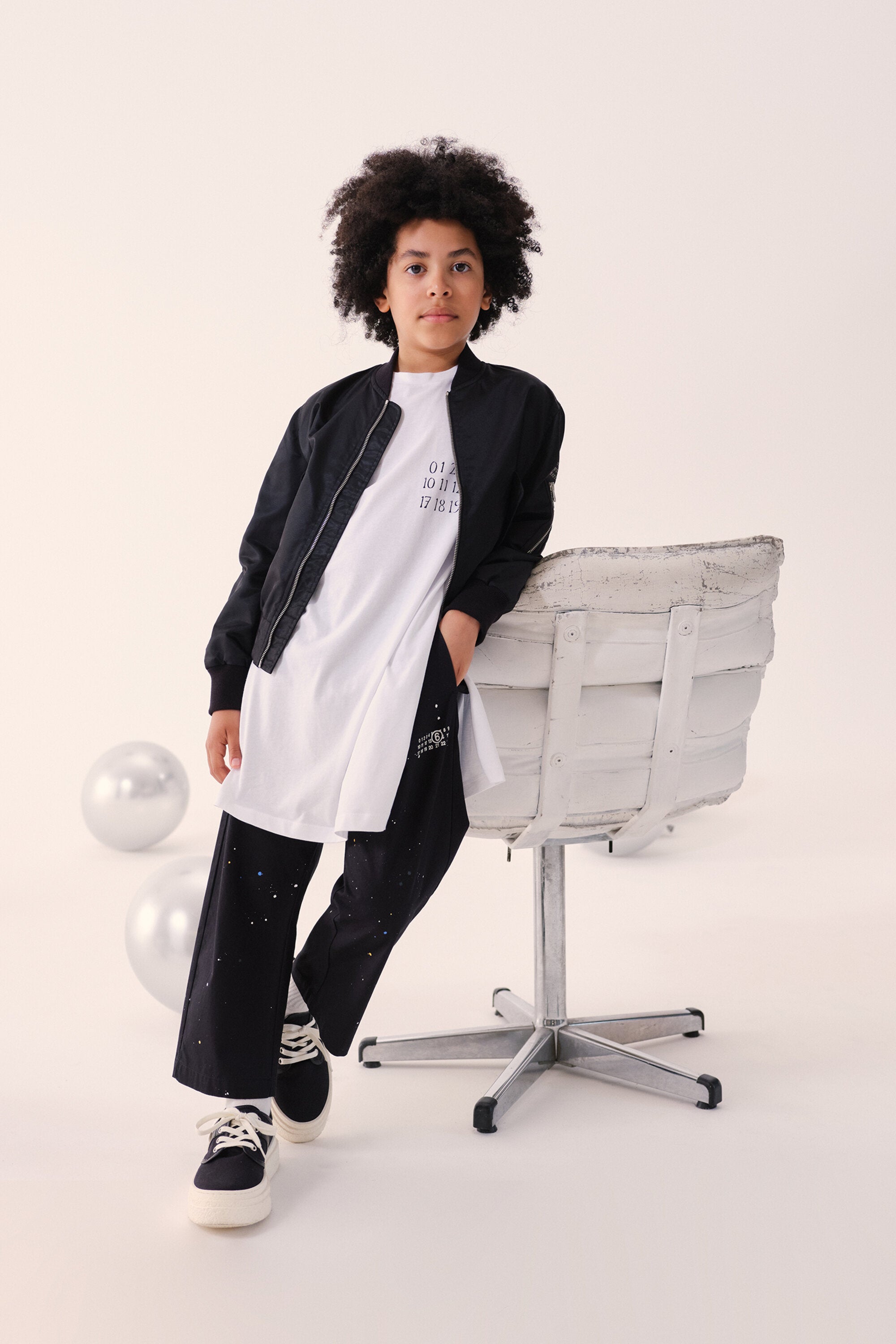 Bomber jacket with printed logo