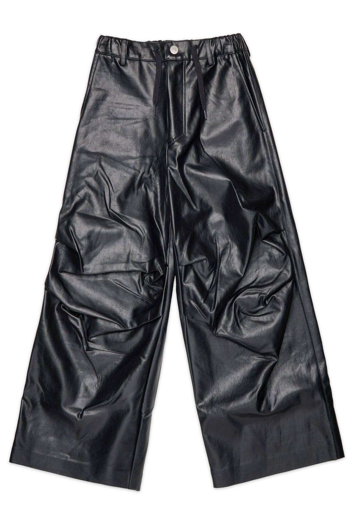 Coated wide leg pants