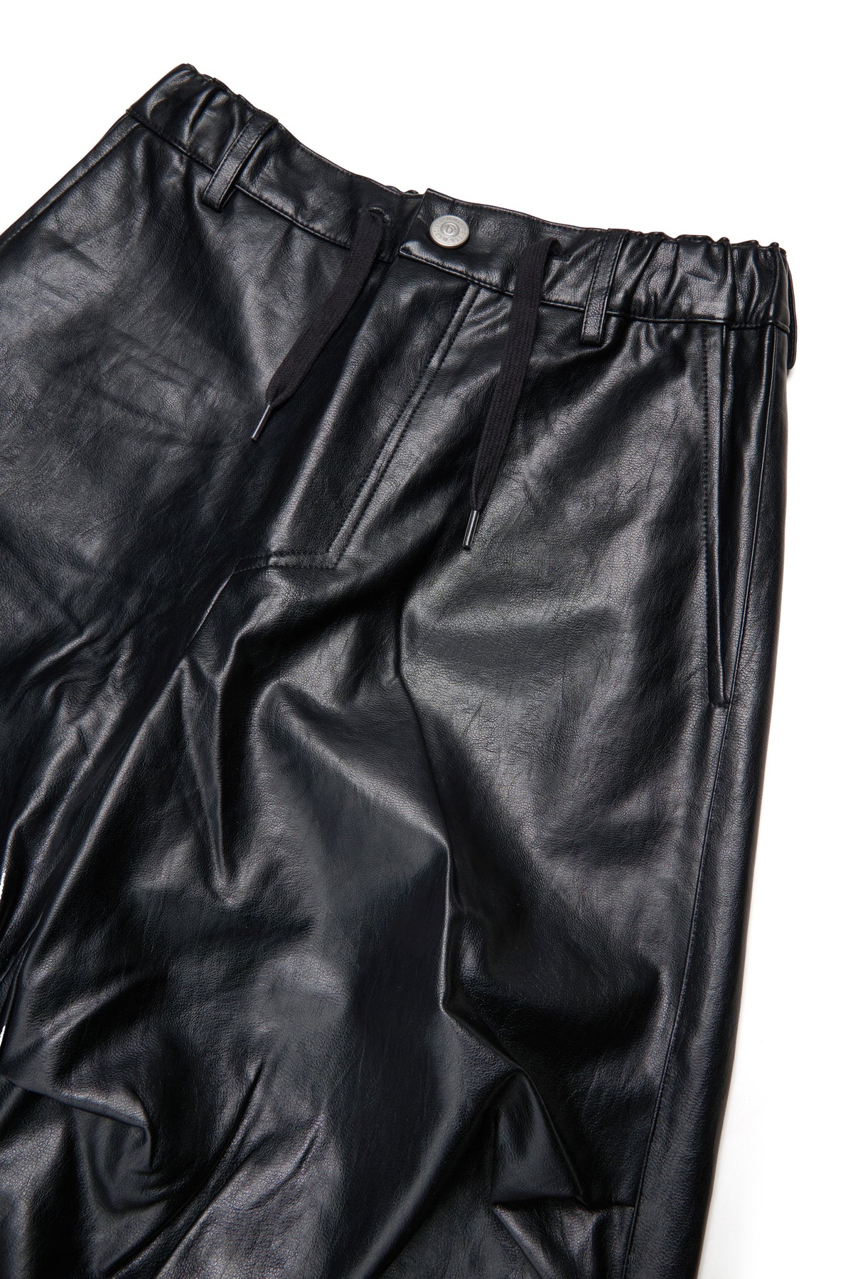 Coated wide leg pants