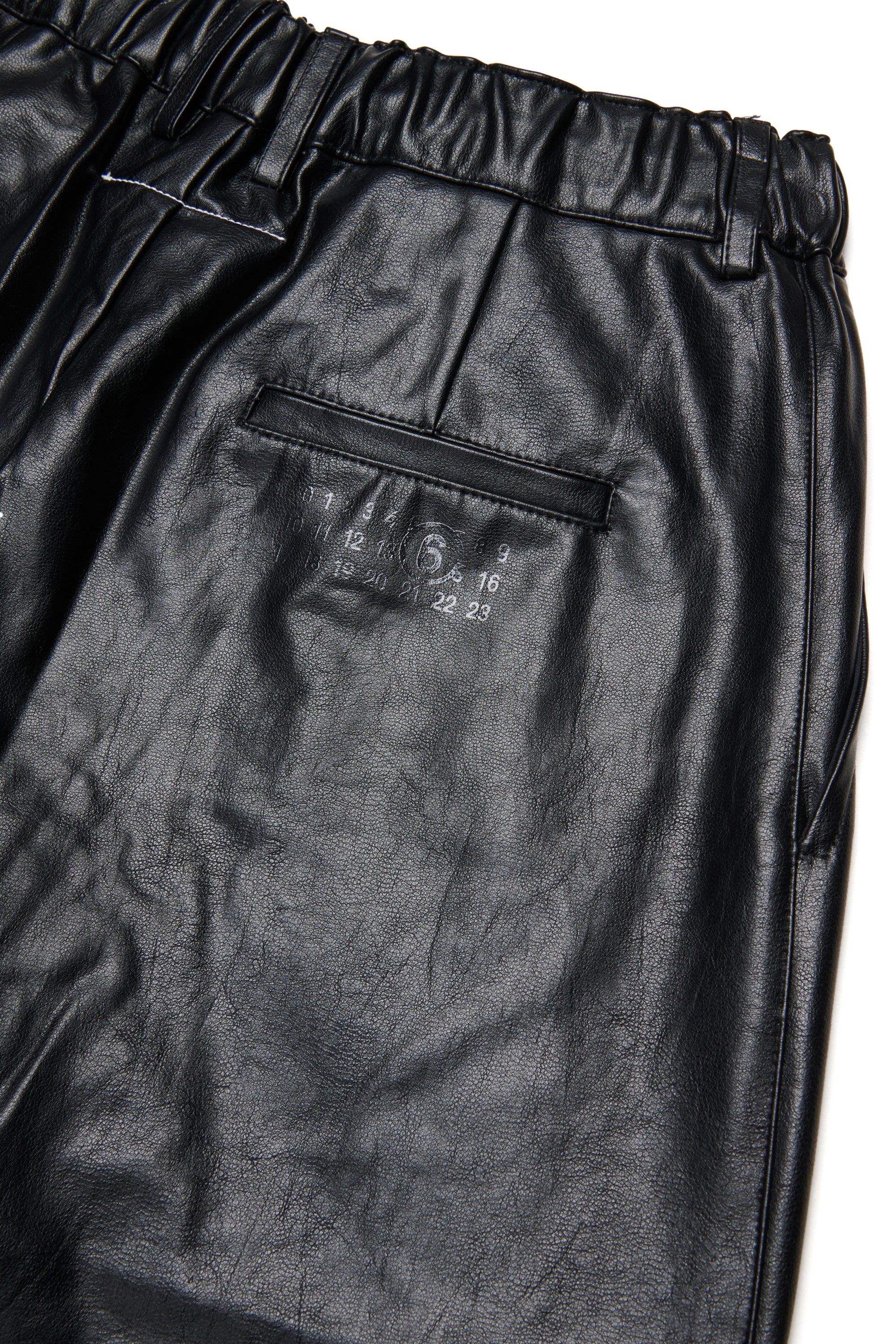 Coated wide leg pants