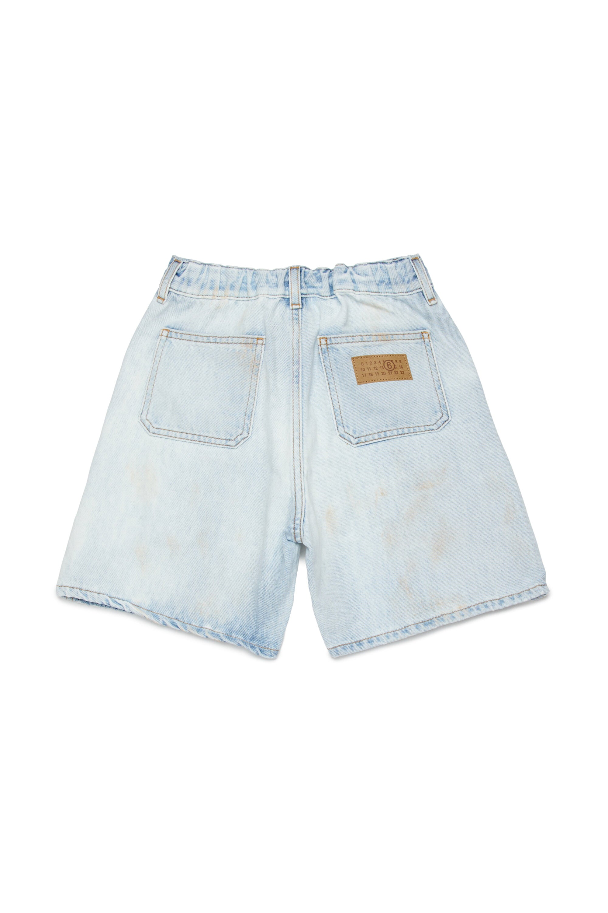 Denim shorts with a used effect