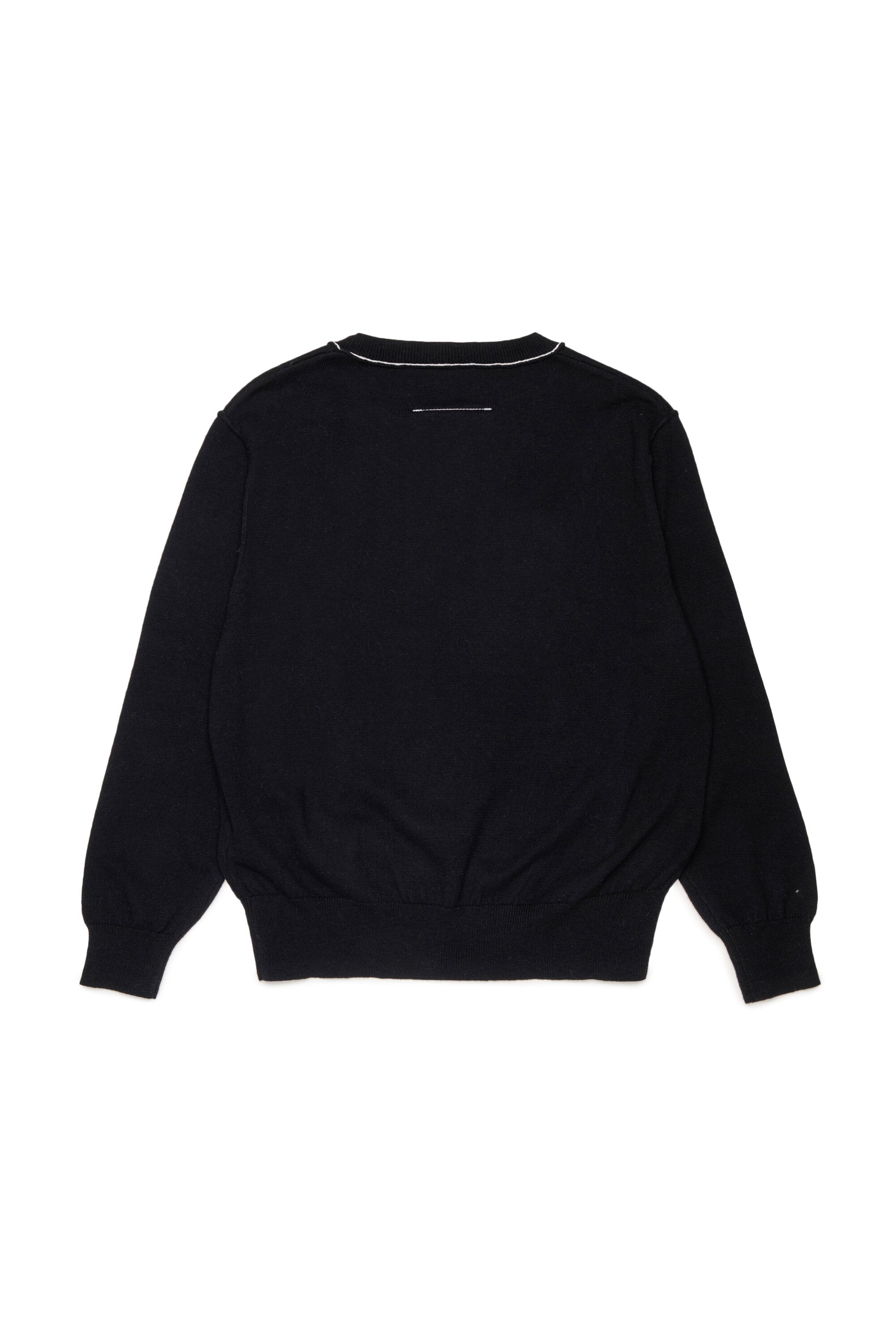 Crew neck sweater in wool blend