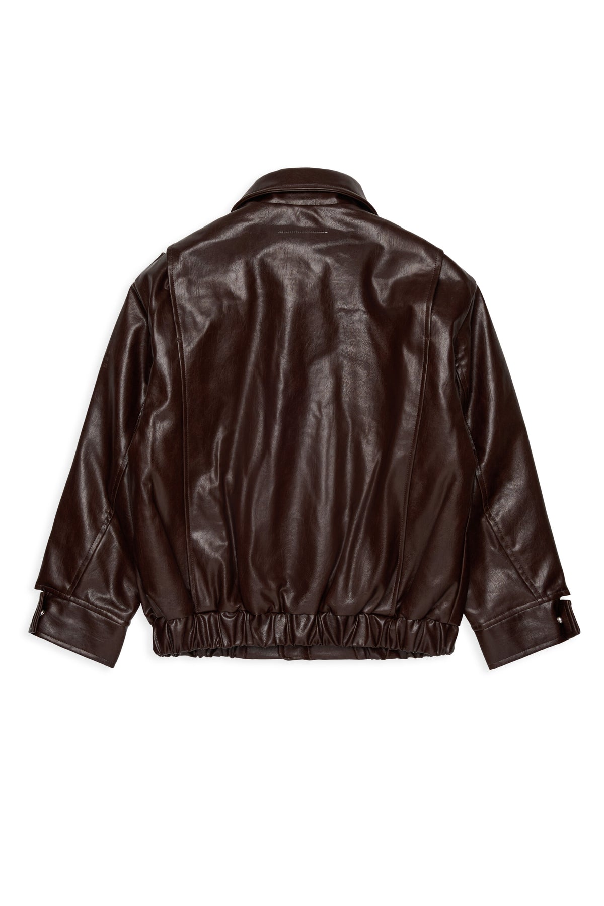 Biker jacket with printed logo