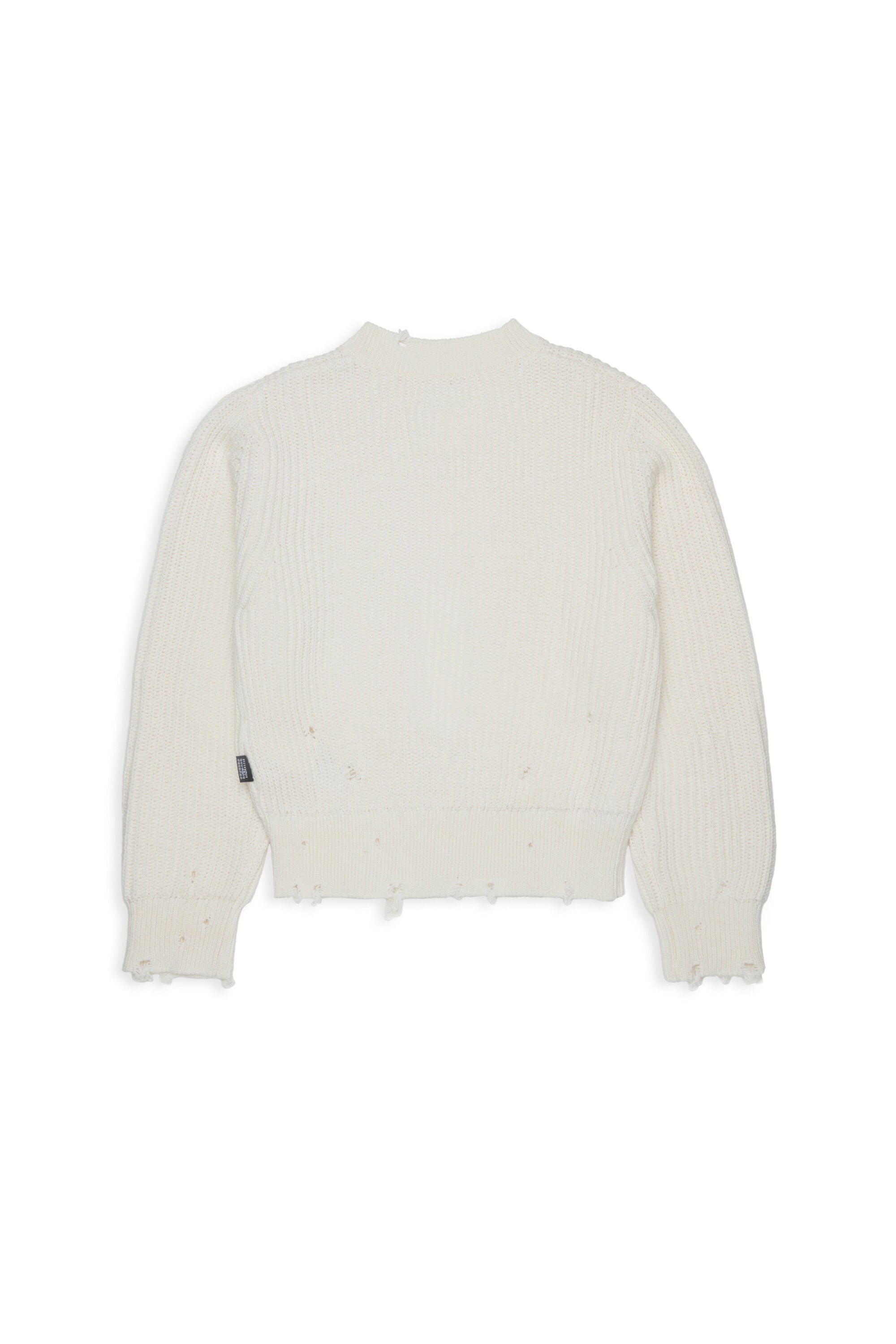 V-neck pullover with distressed details