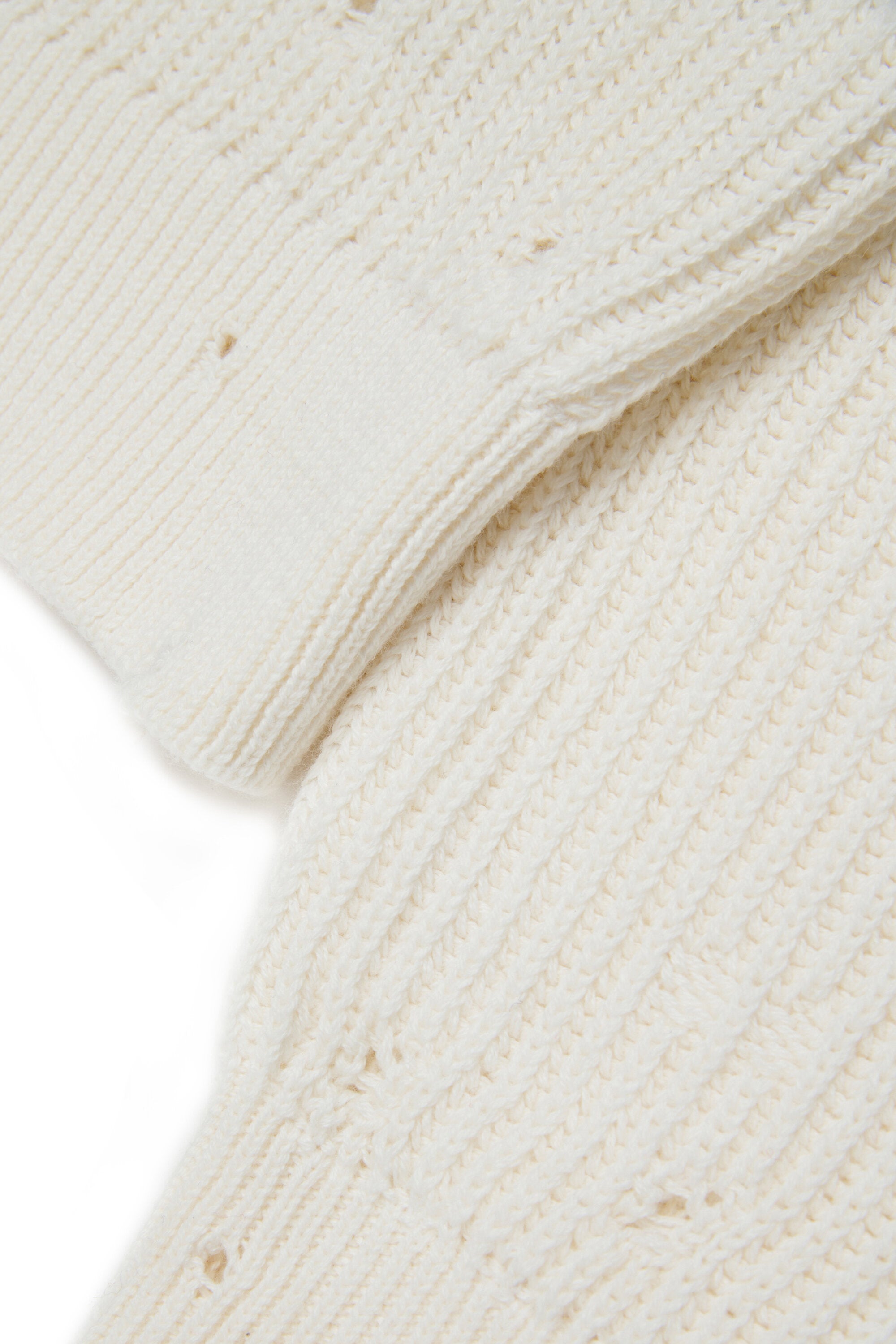 V-neck pullover with distressed details