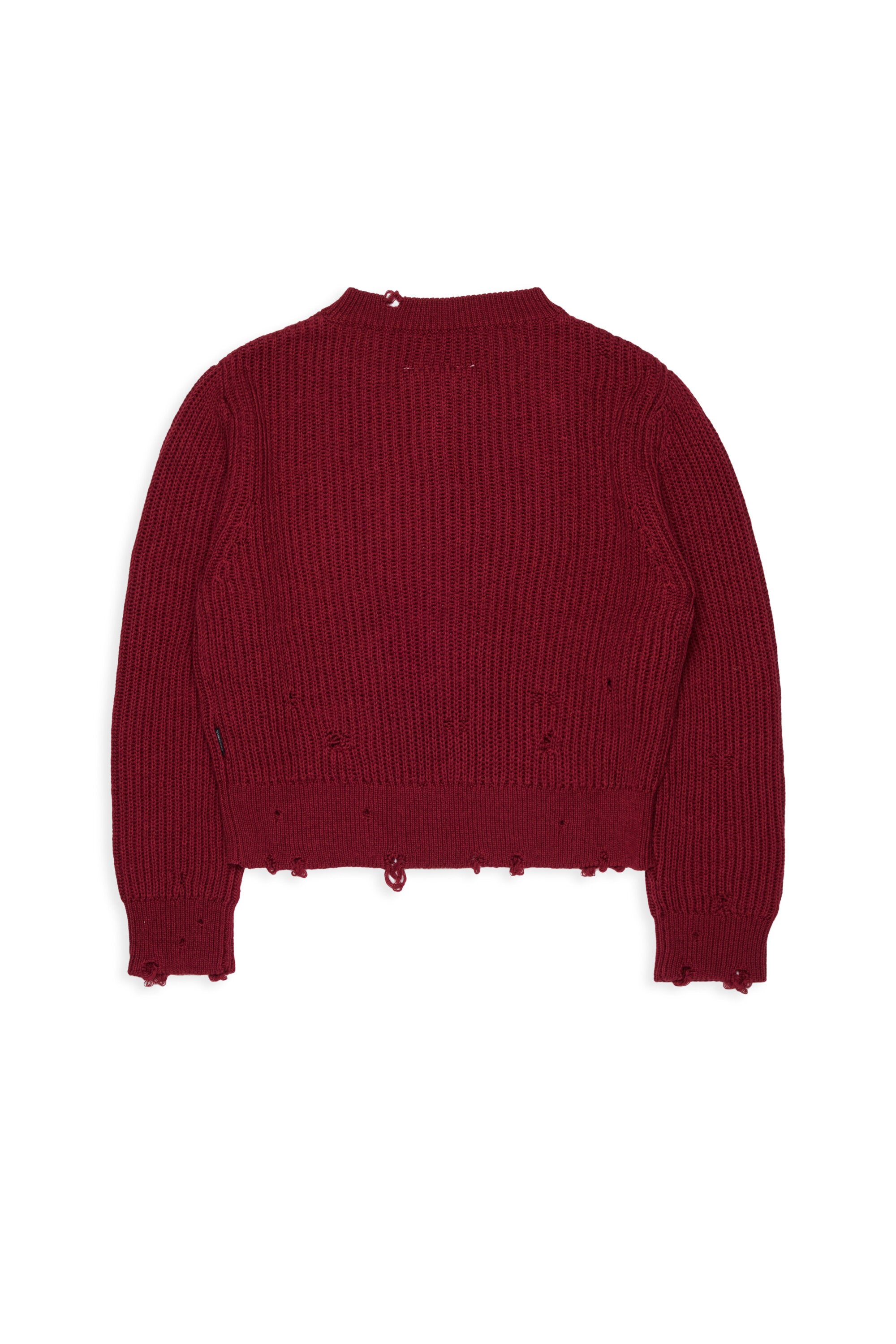 V-neck pullover with distressed details