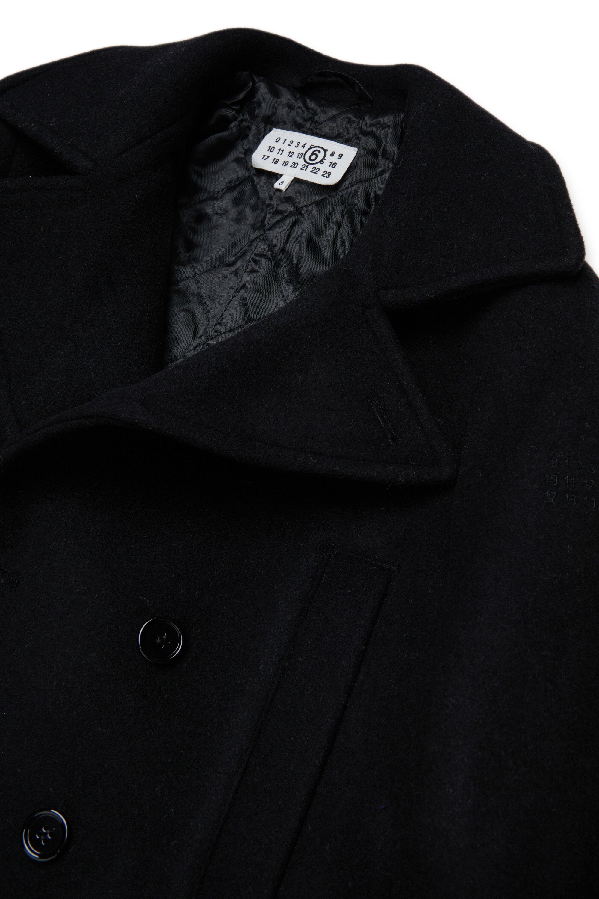 Double-breasted coat in wool blend