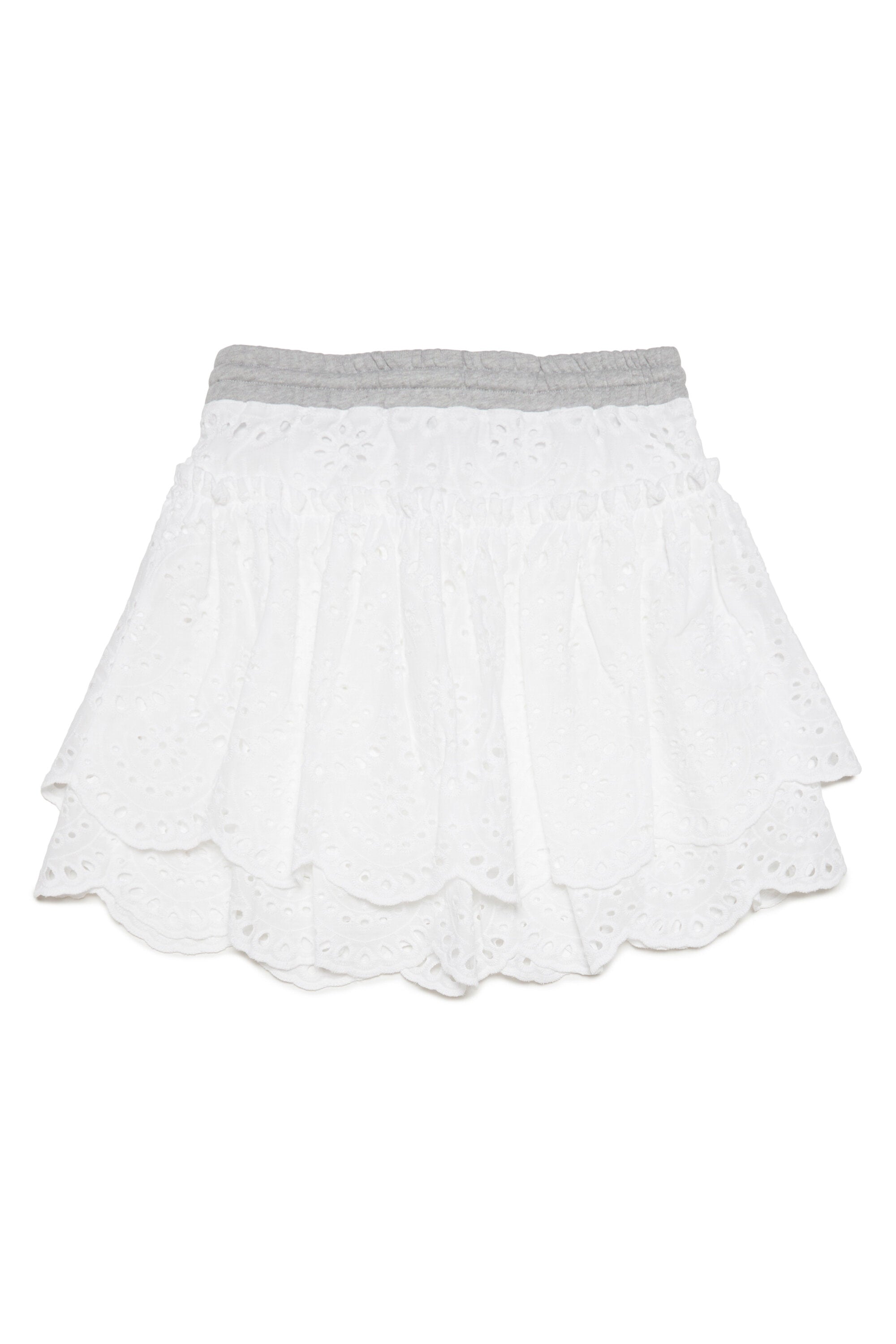 Sangallo flounced skirt