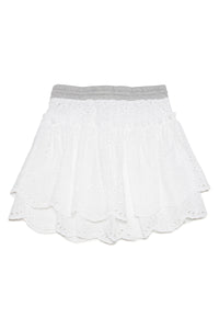 Sangallo flounced skirt