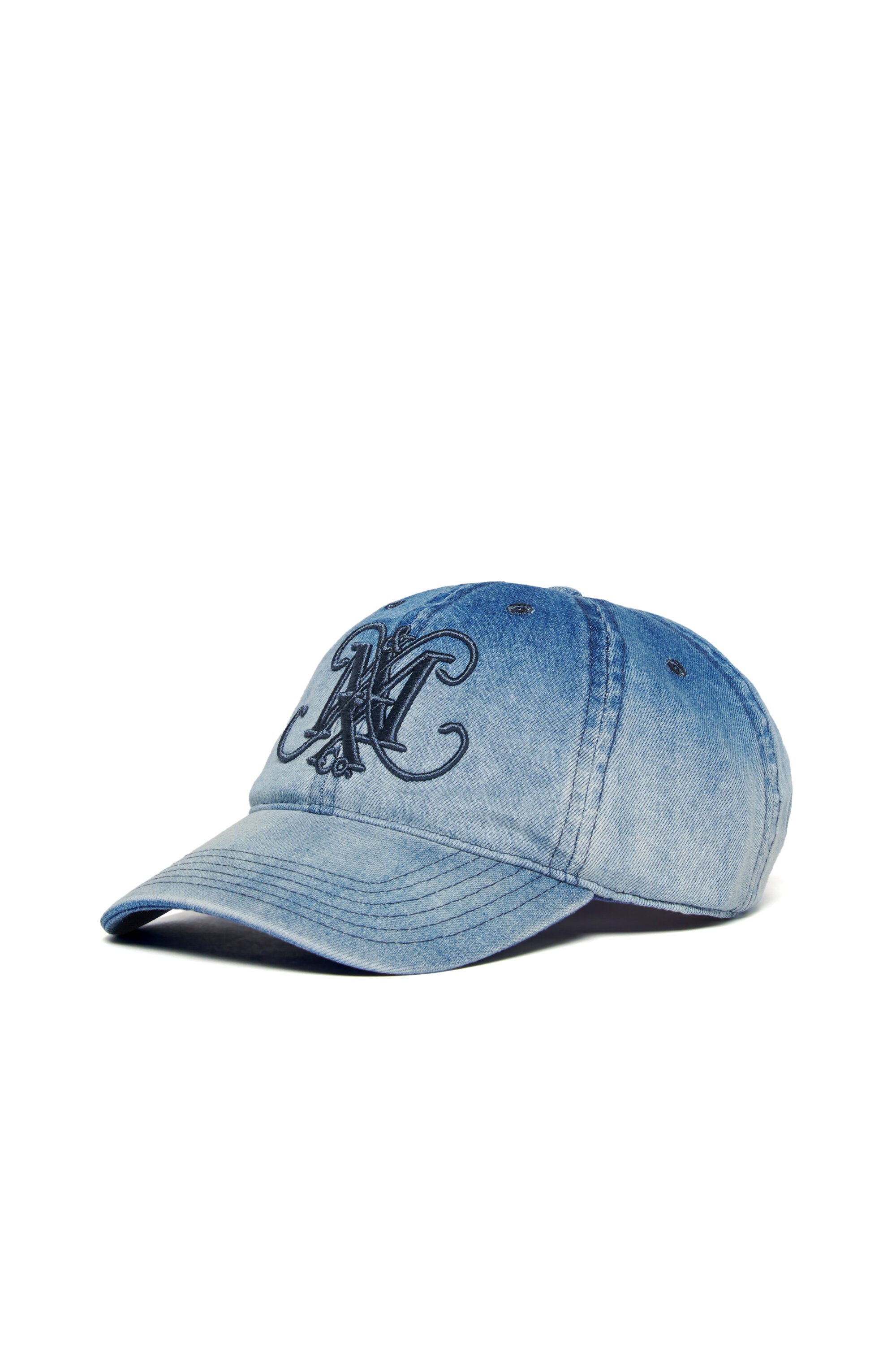 Bleached denim baseball cap