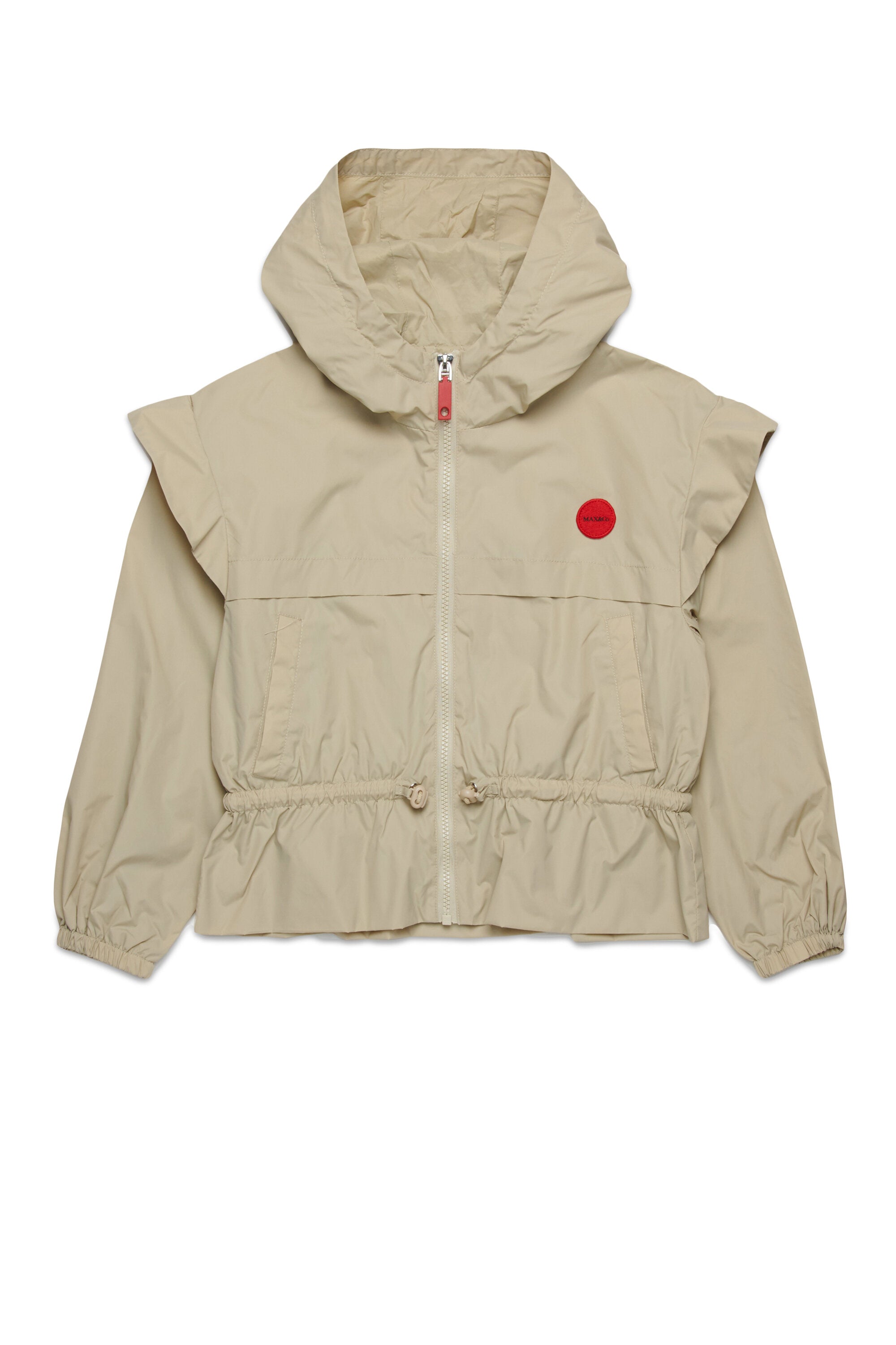 Windbreaker jacket with ruffles