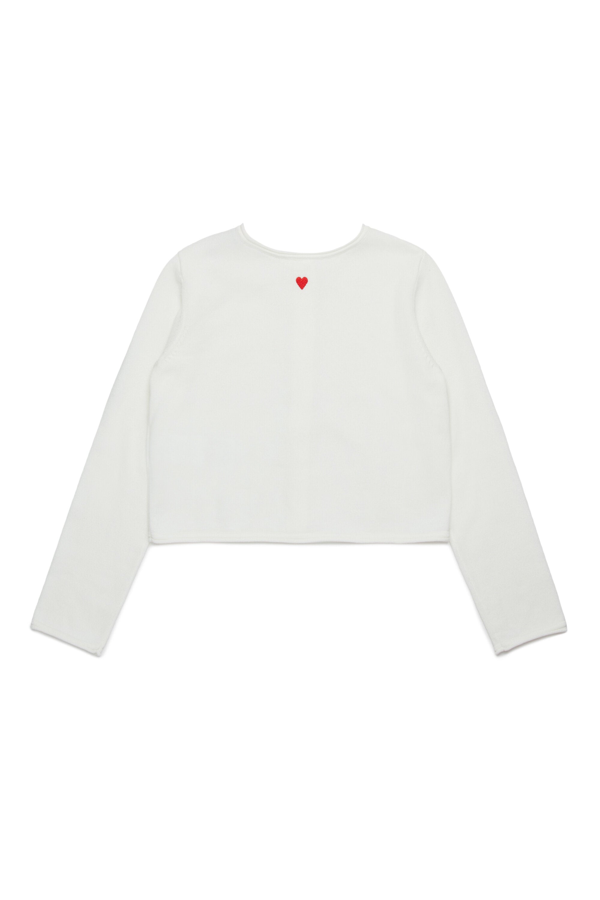 Cardigan-pullover with embroidered heart