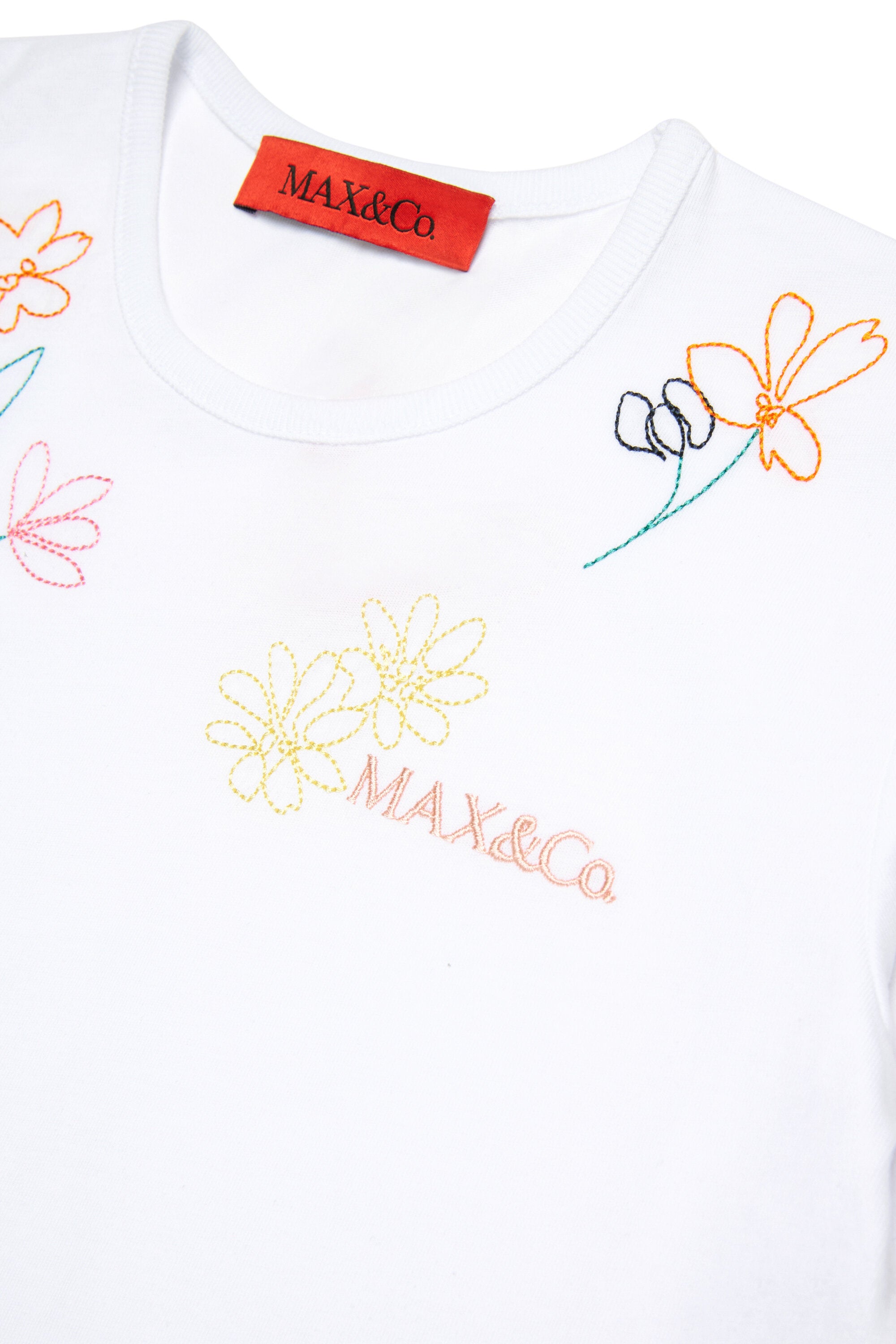 T-shirt with floral embroidery