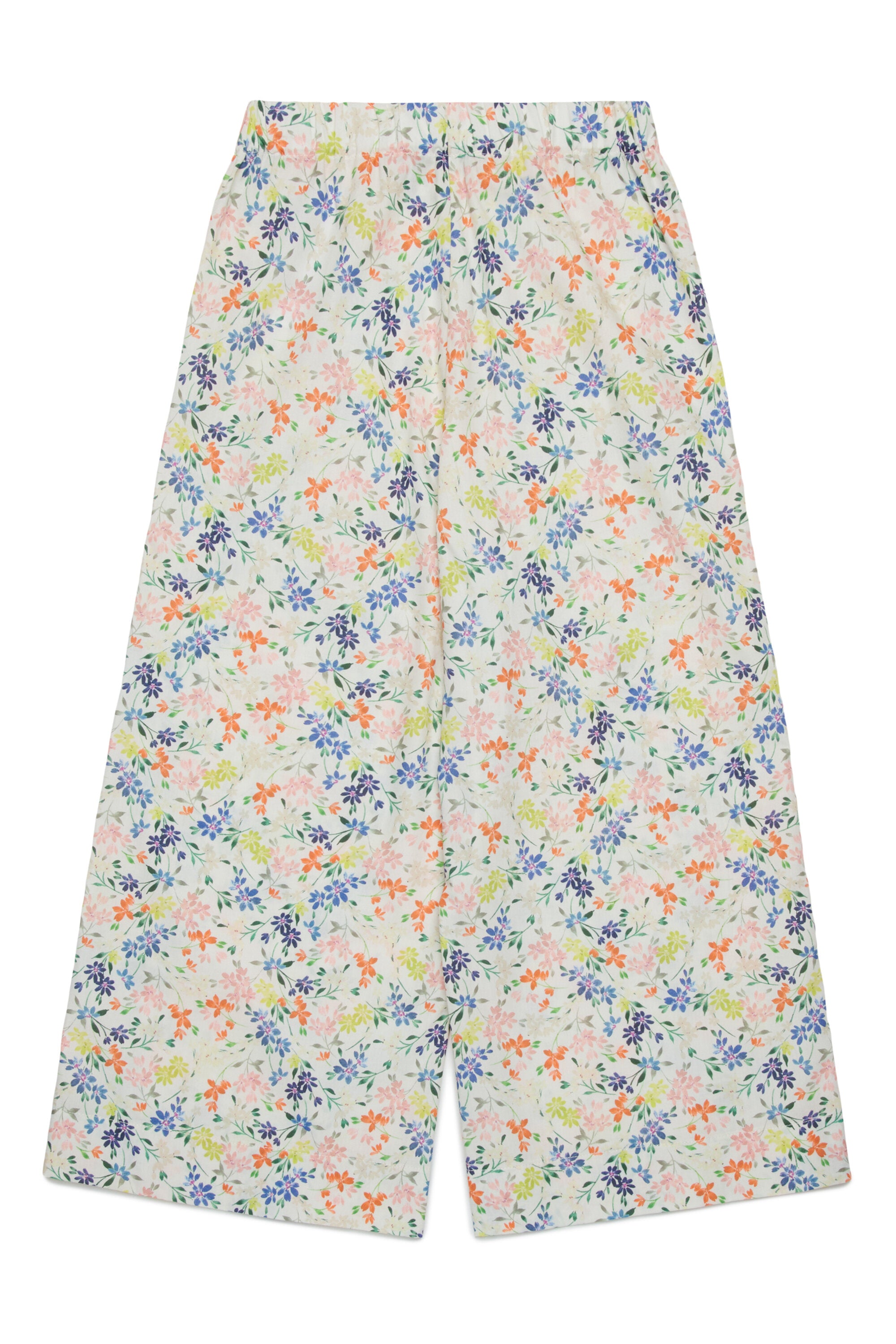 Floral allover poplin wide pants