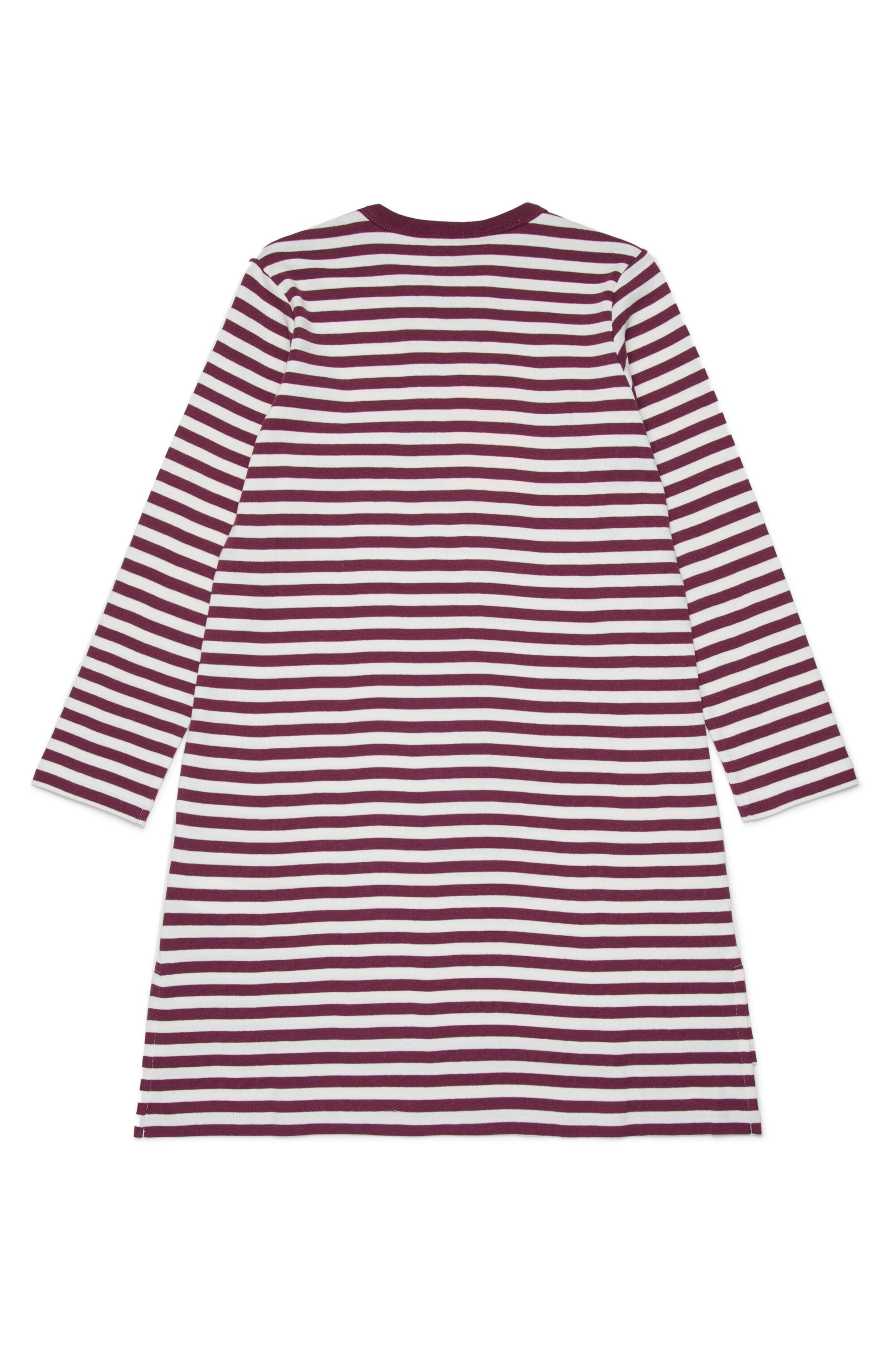 Striped micro ribs sheath dress