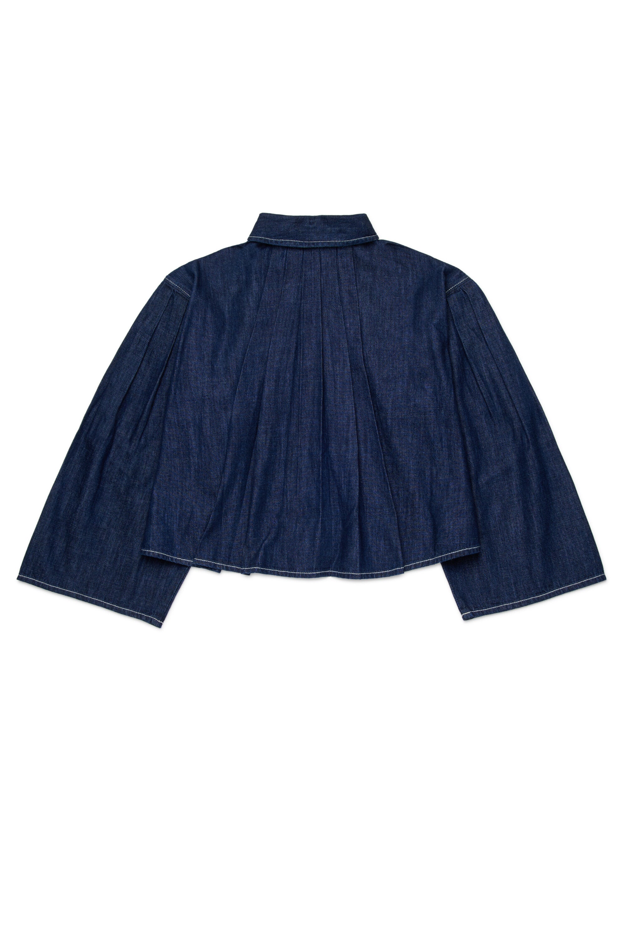 Boxy chambray denim shirt