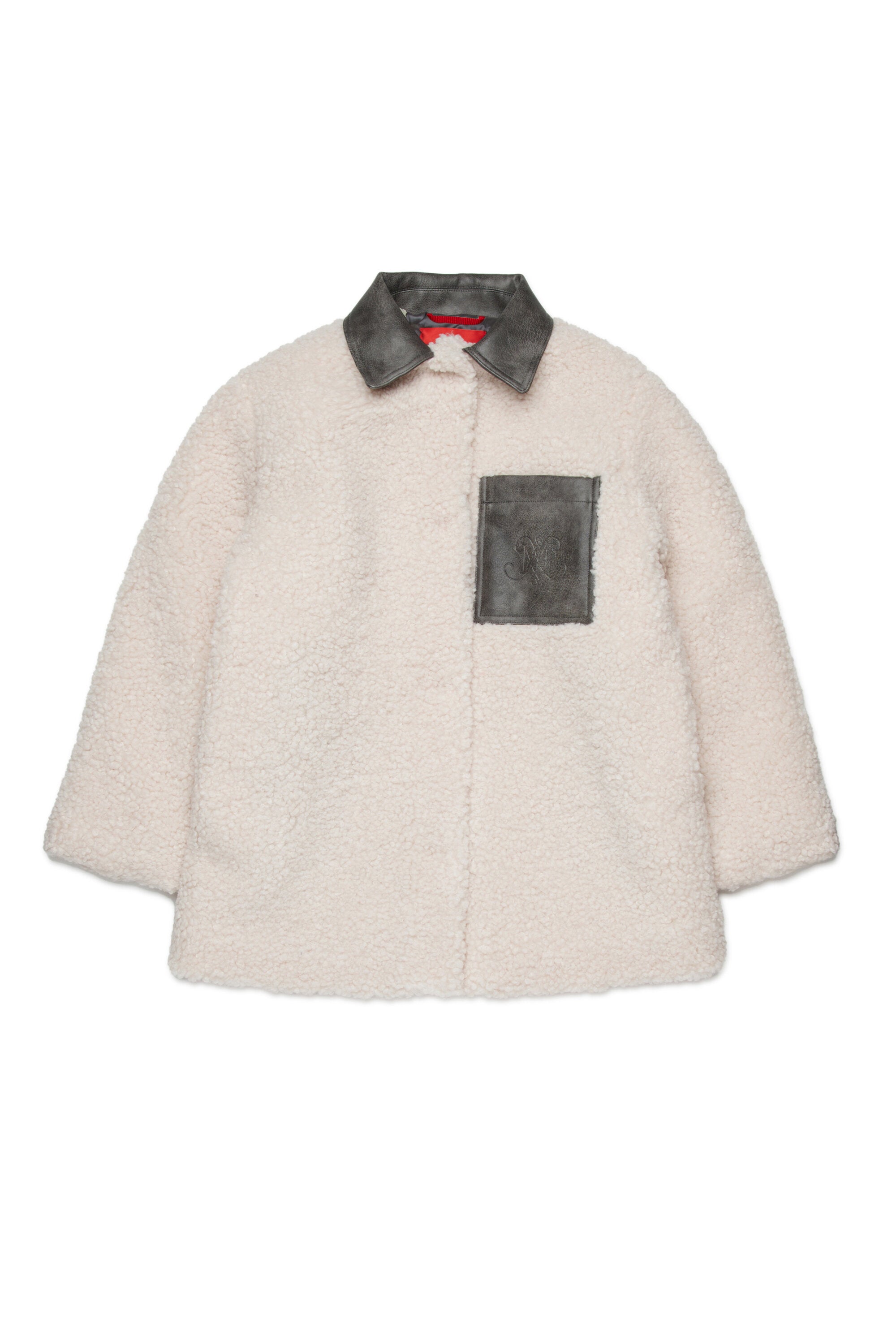 Teddy coat with maxi pocket