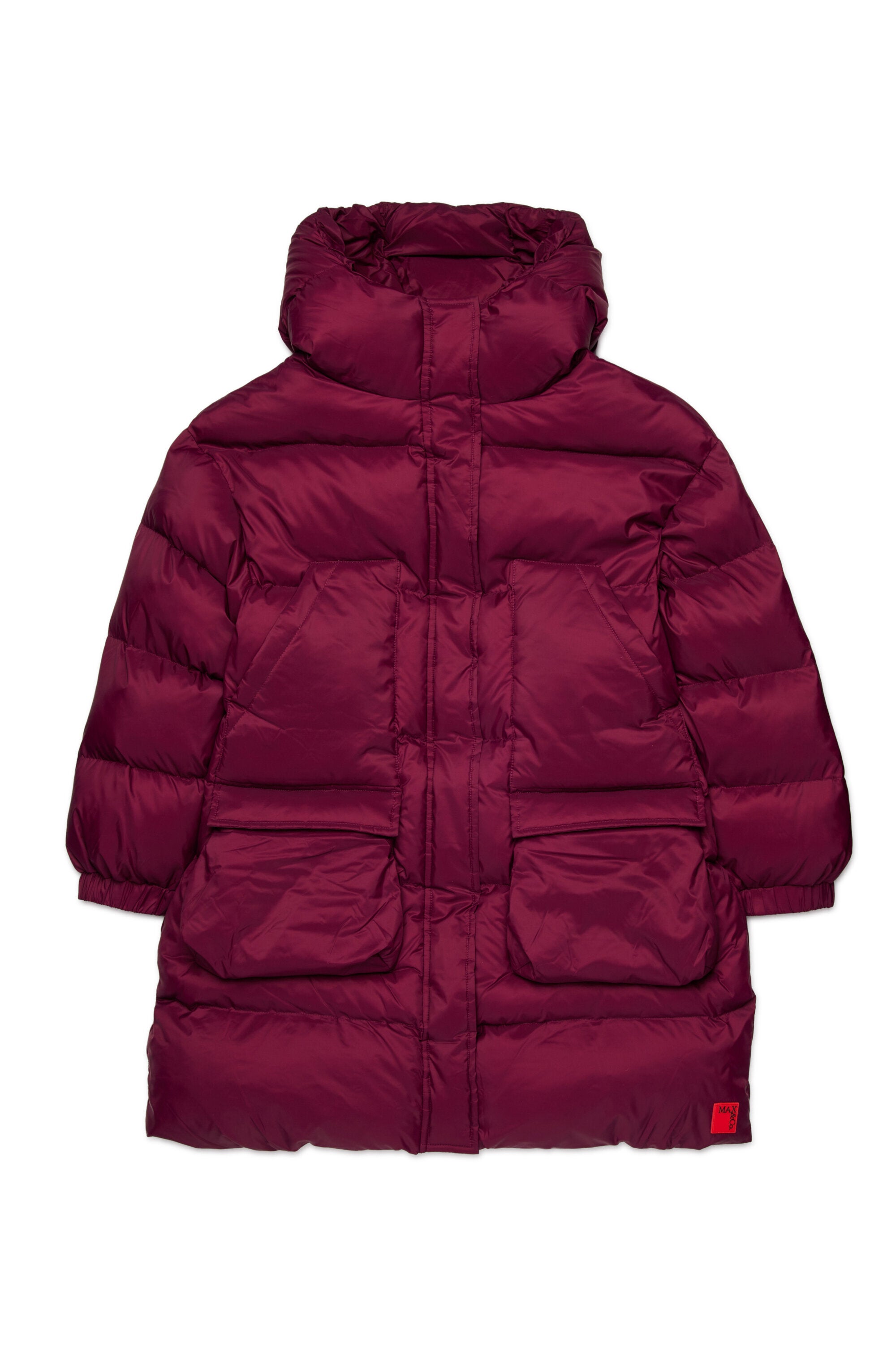 Long padded jacket with maxi pockets