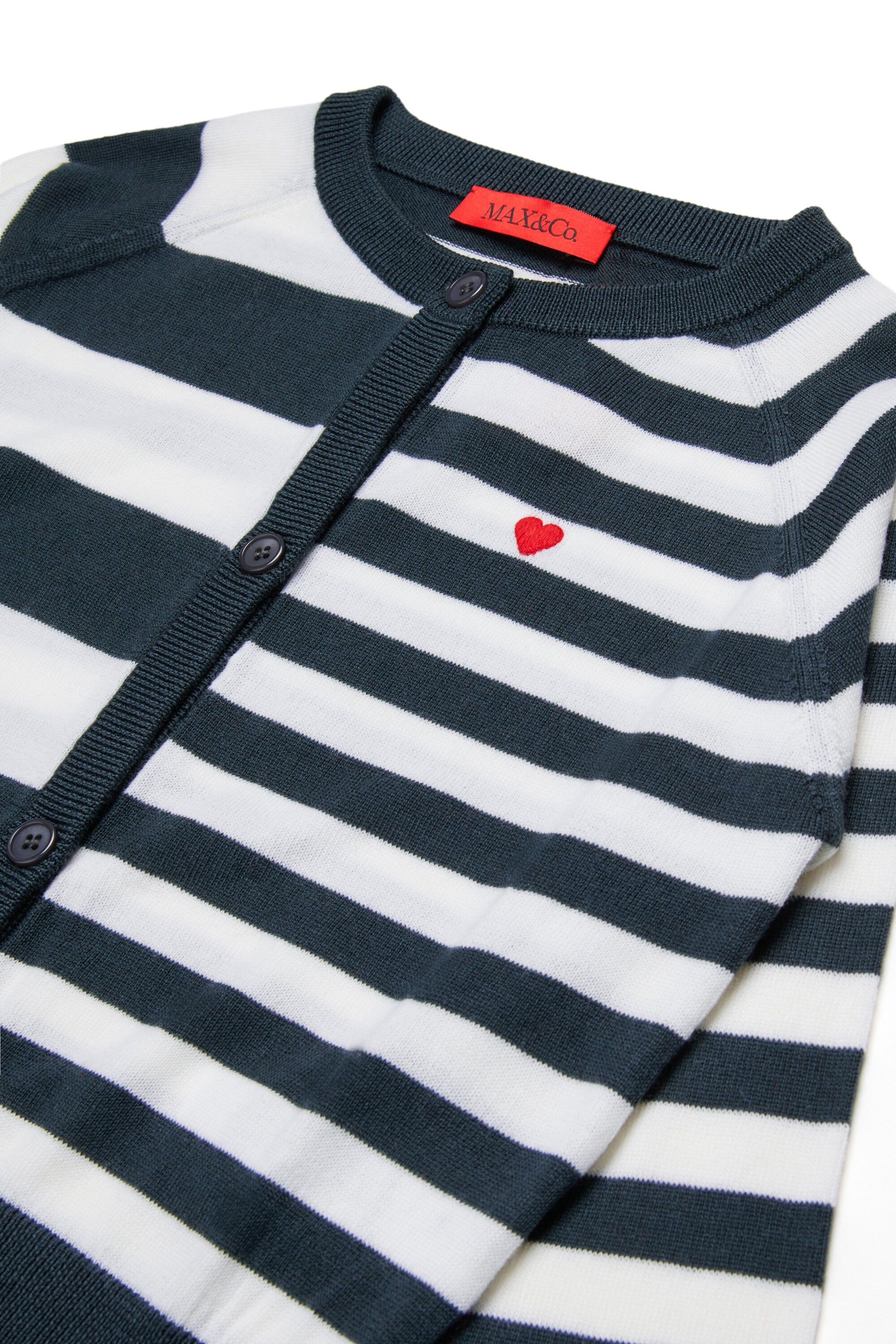 Striped wool-blend cardigan