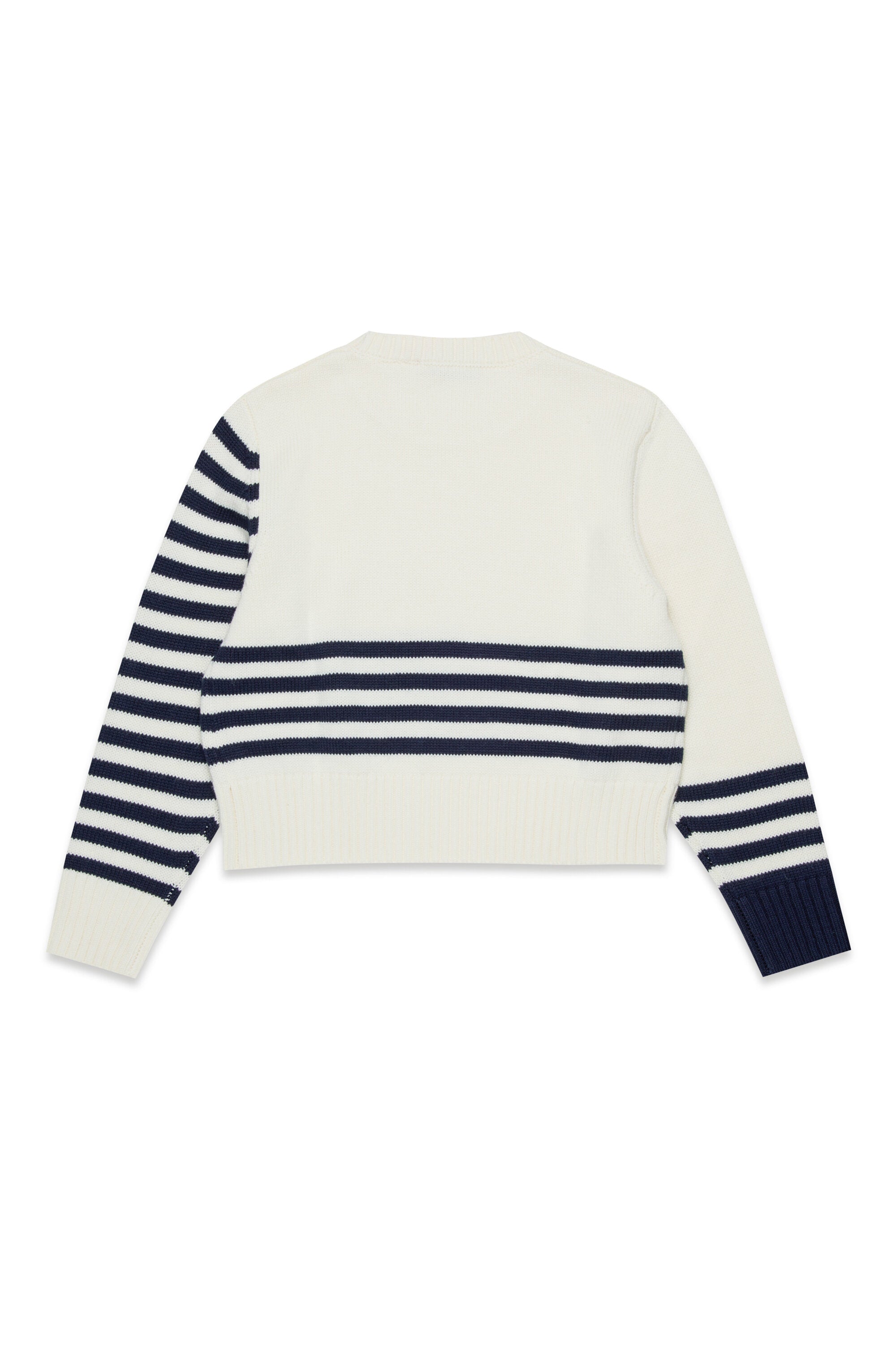 Wool blend jacquard striped pullover