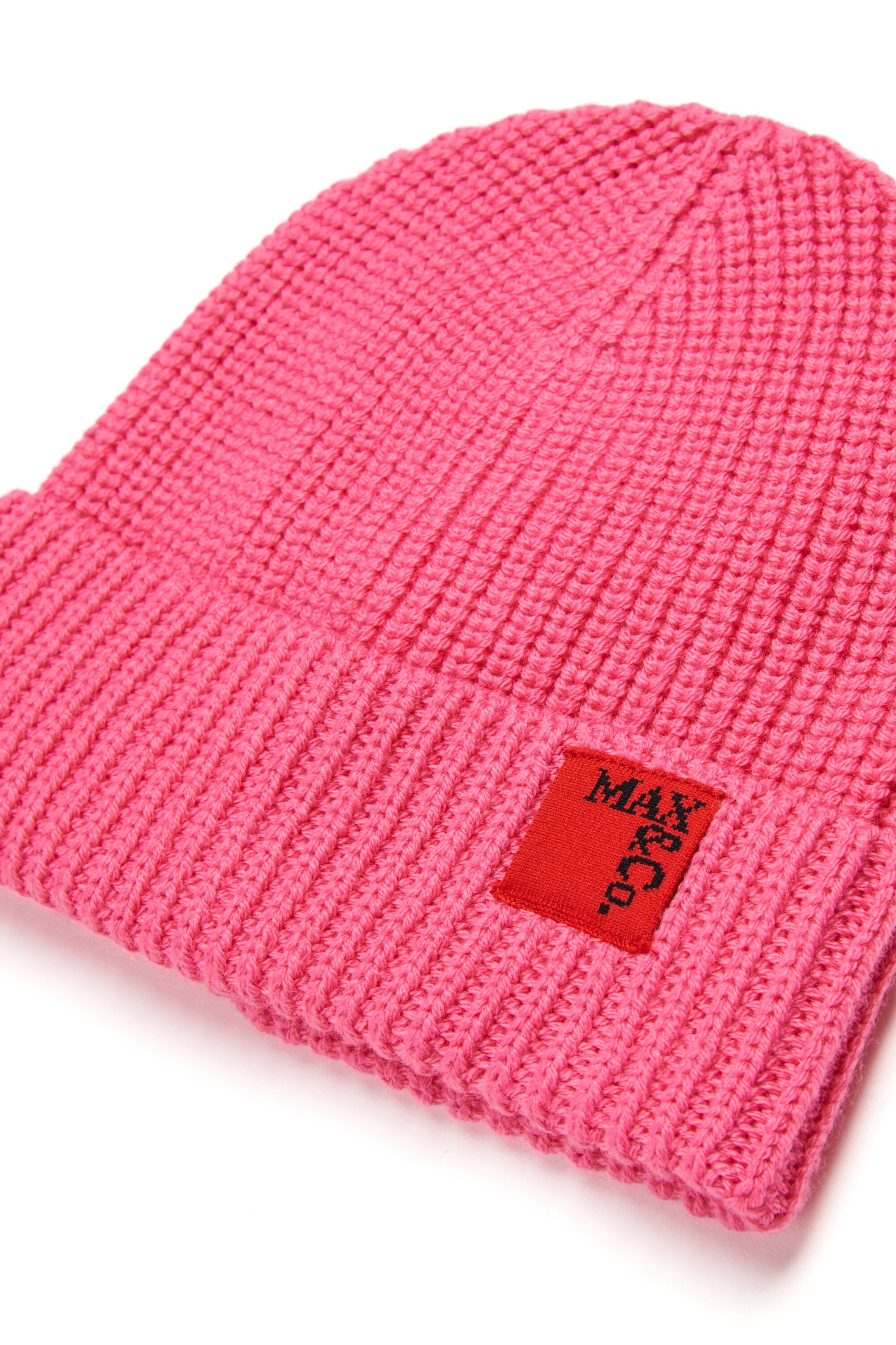 Wool blend beanie with patch