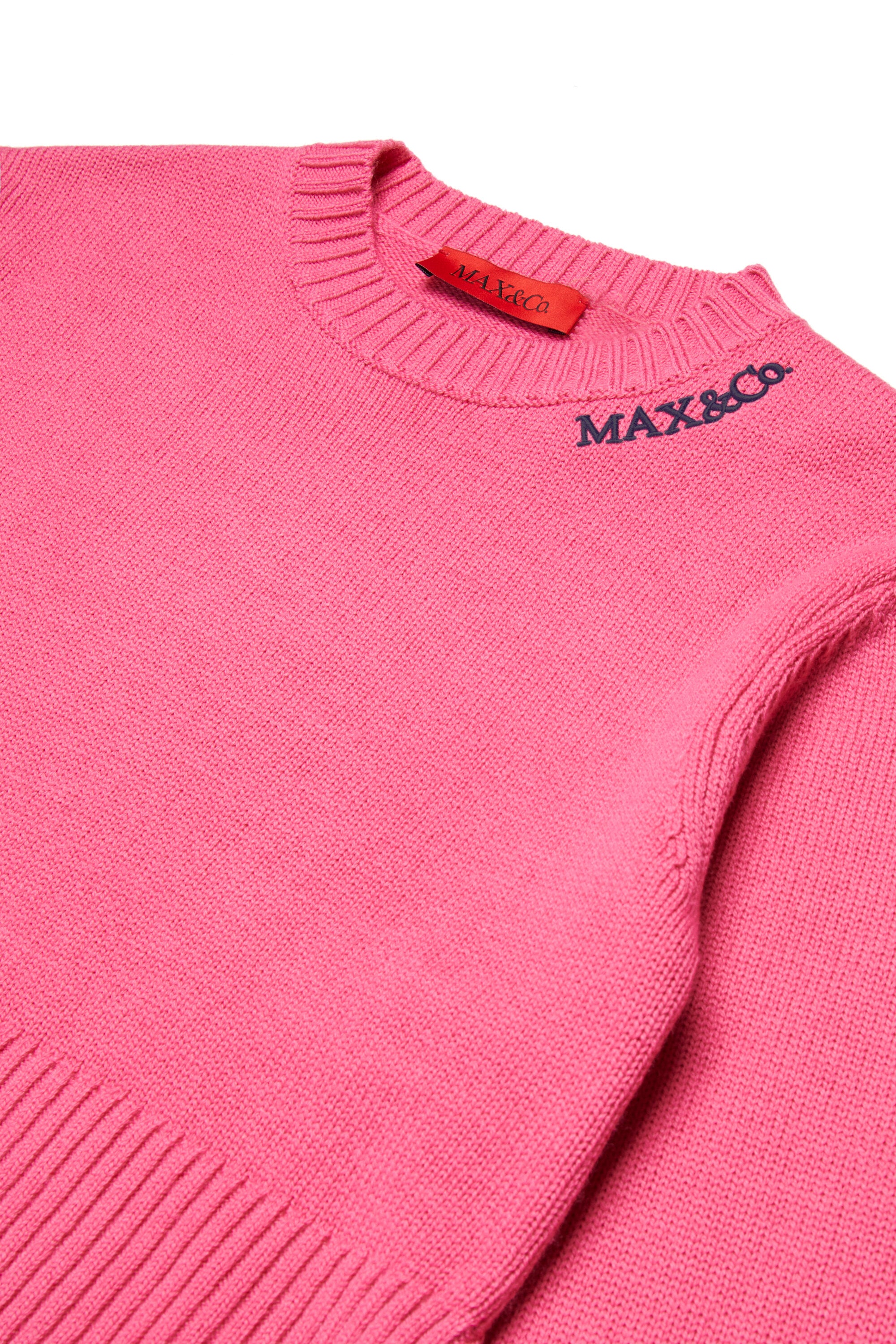 Wool blend pullover with embroidered logo