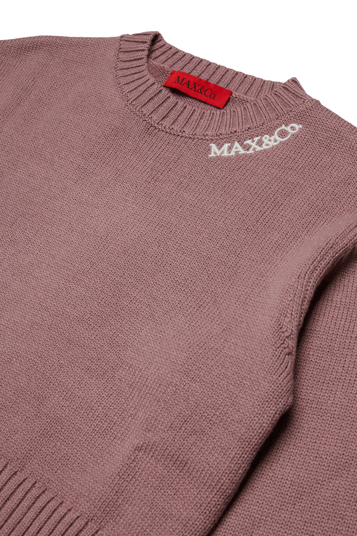 Wool blend pullover with embroidered logo