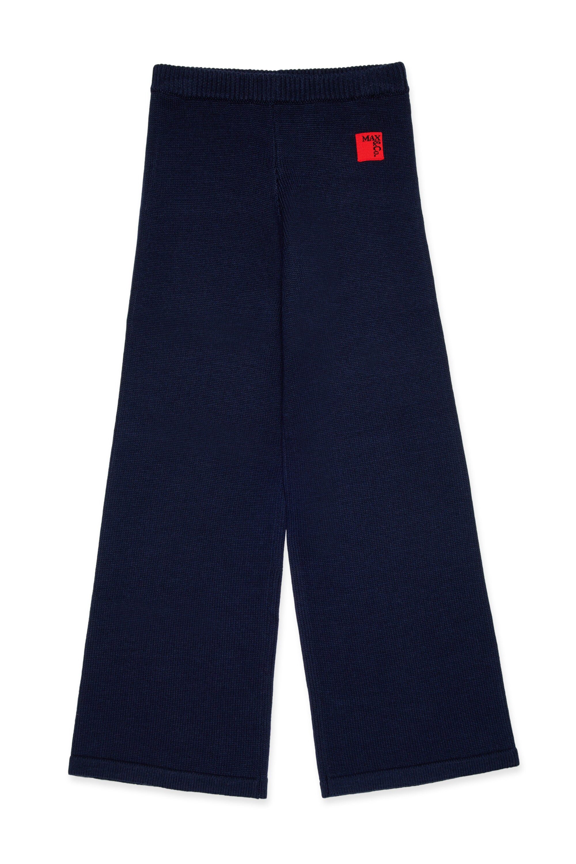 Wool blend straight pants