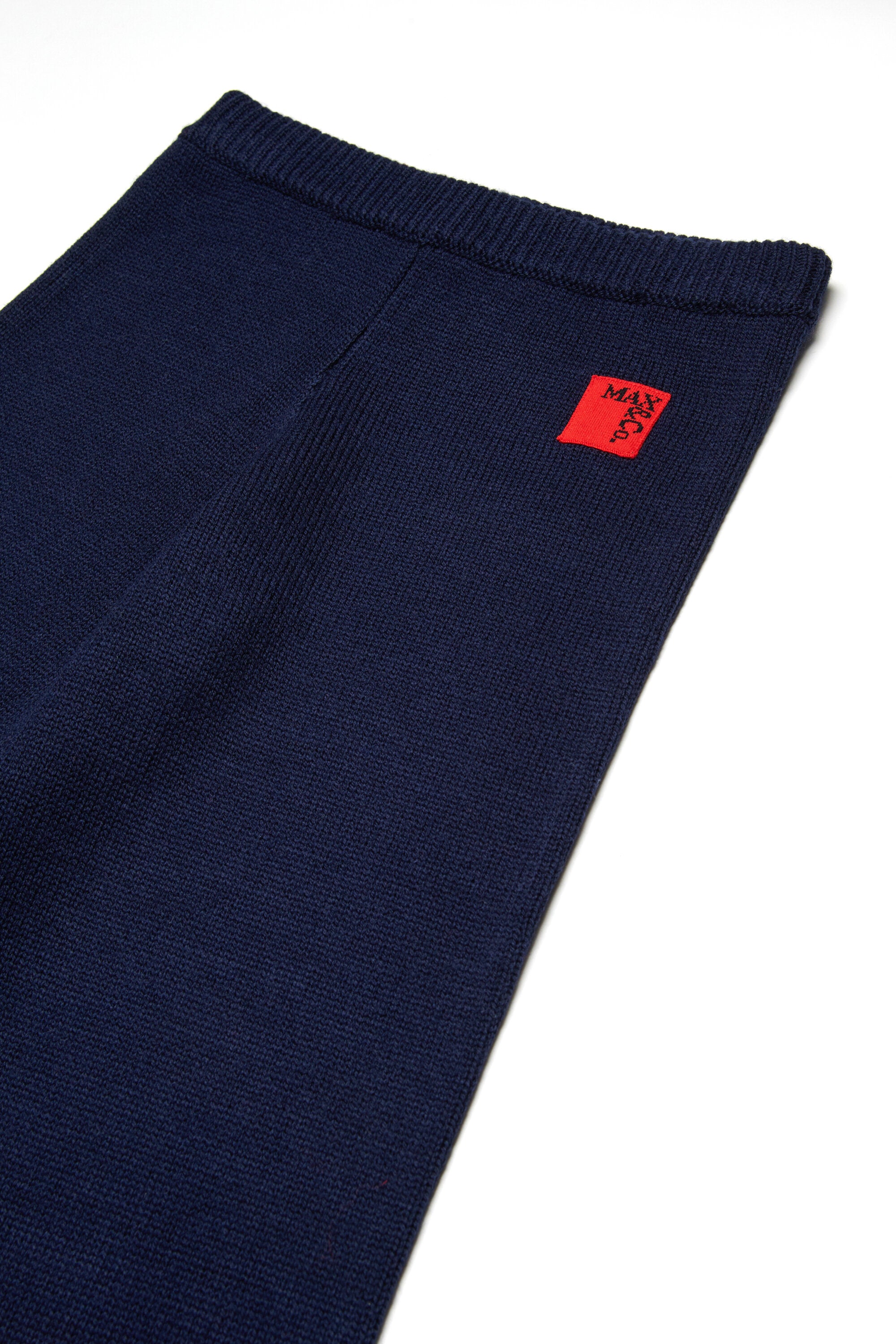 Wool blend straight pants