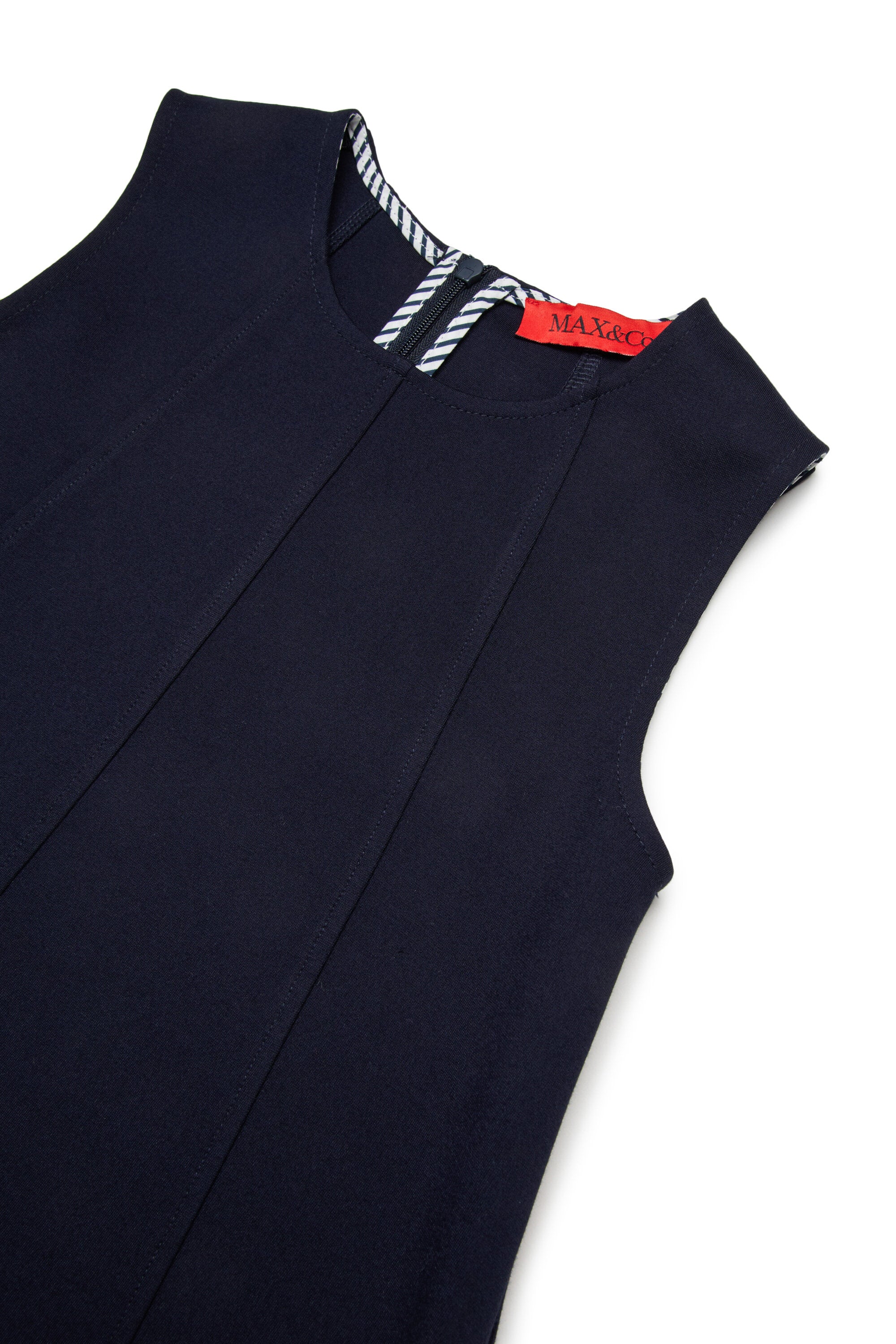 Sleeveless dress with logo