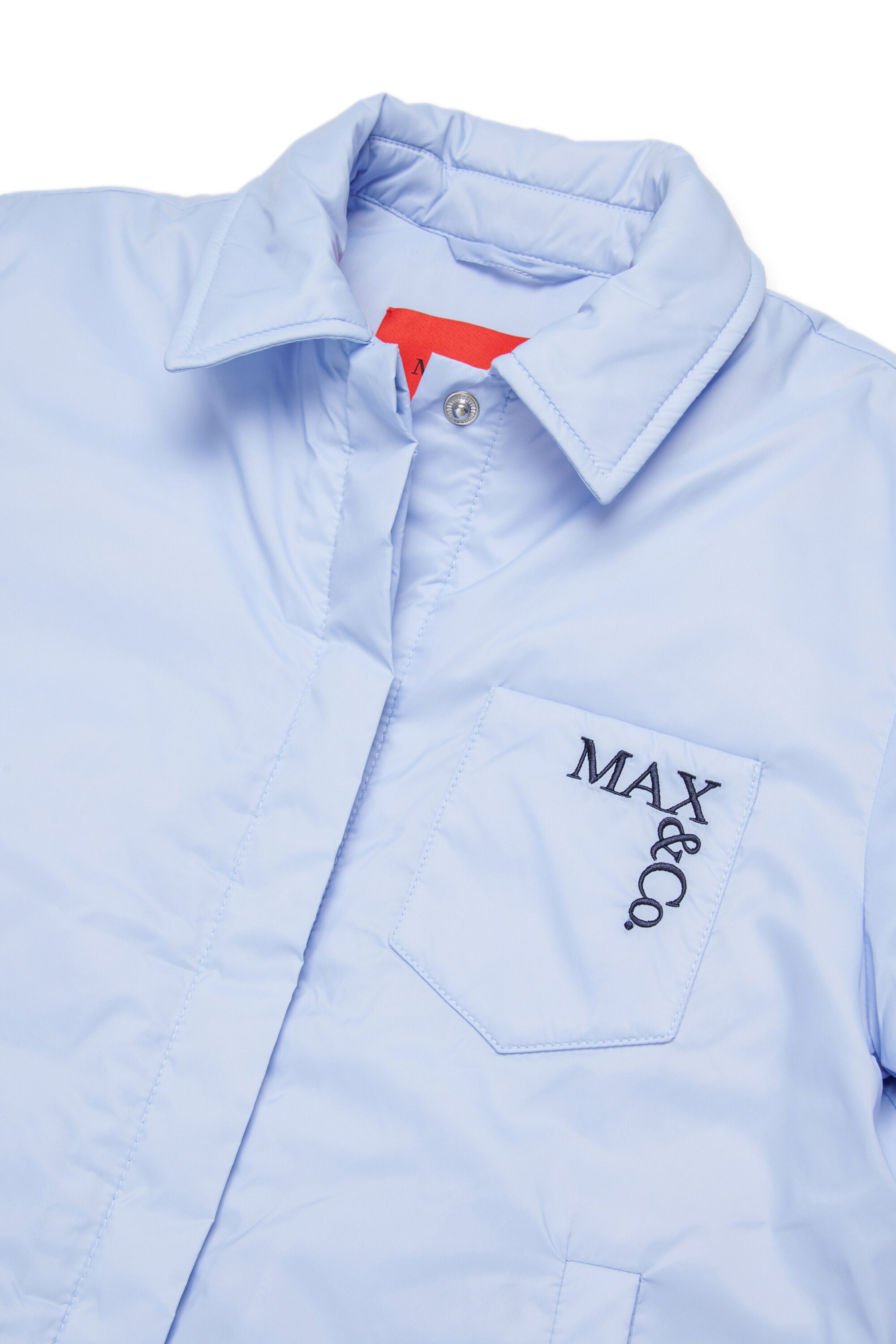 Padded jacket with printed logo