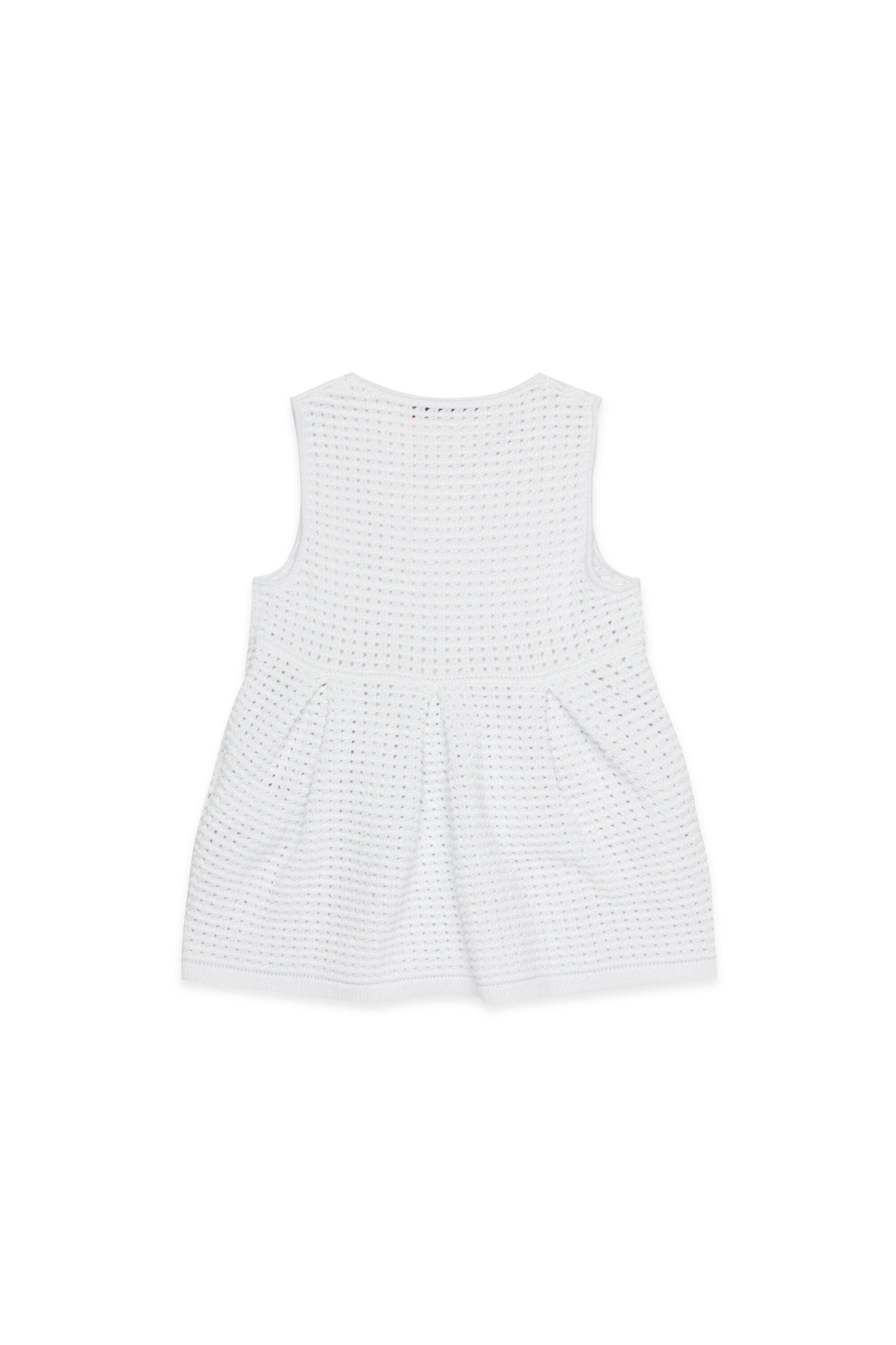 Openwork knit dress with logo