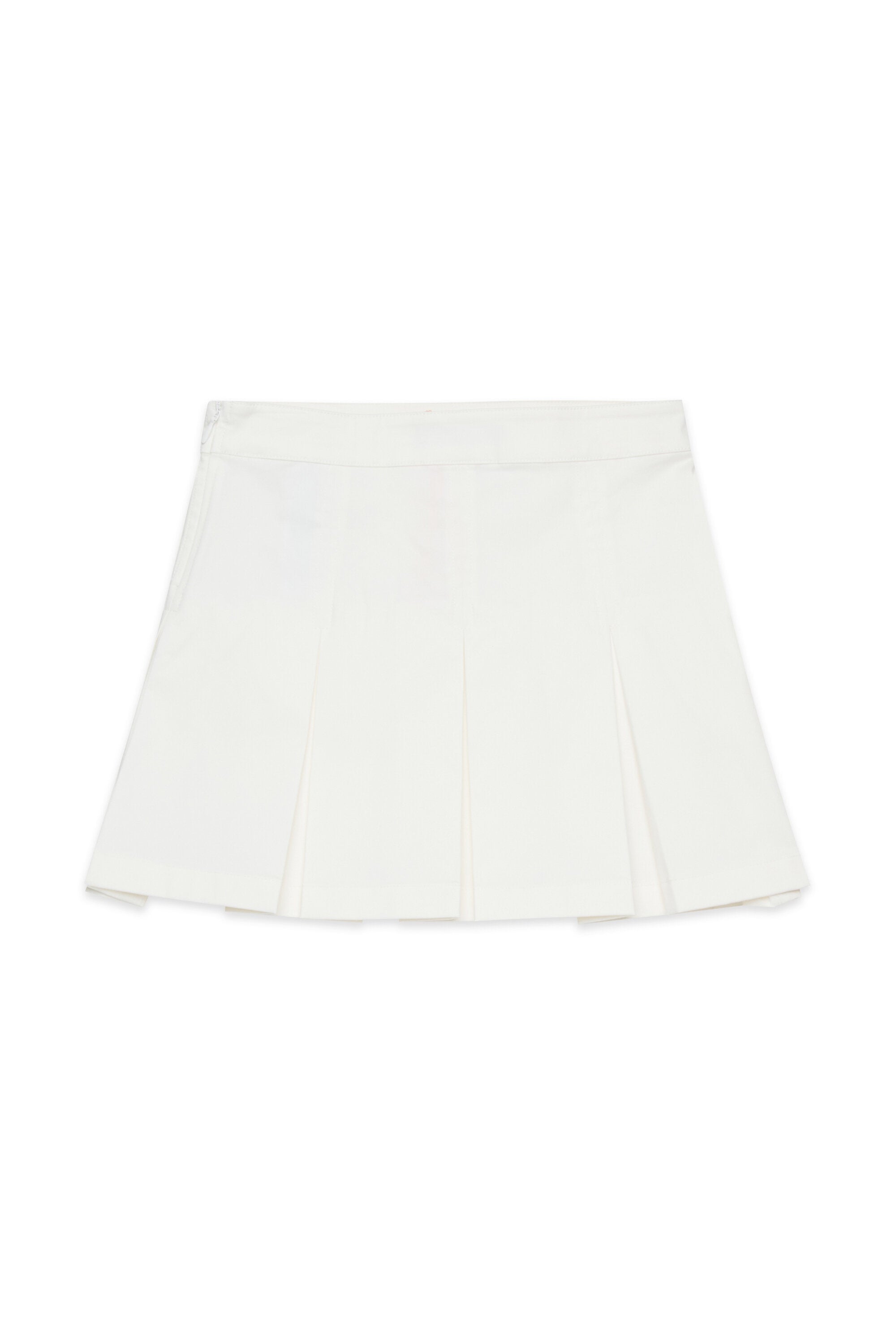 Pleated skirt with metallic polka dots