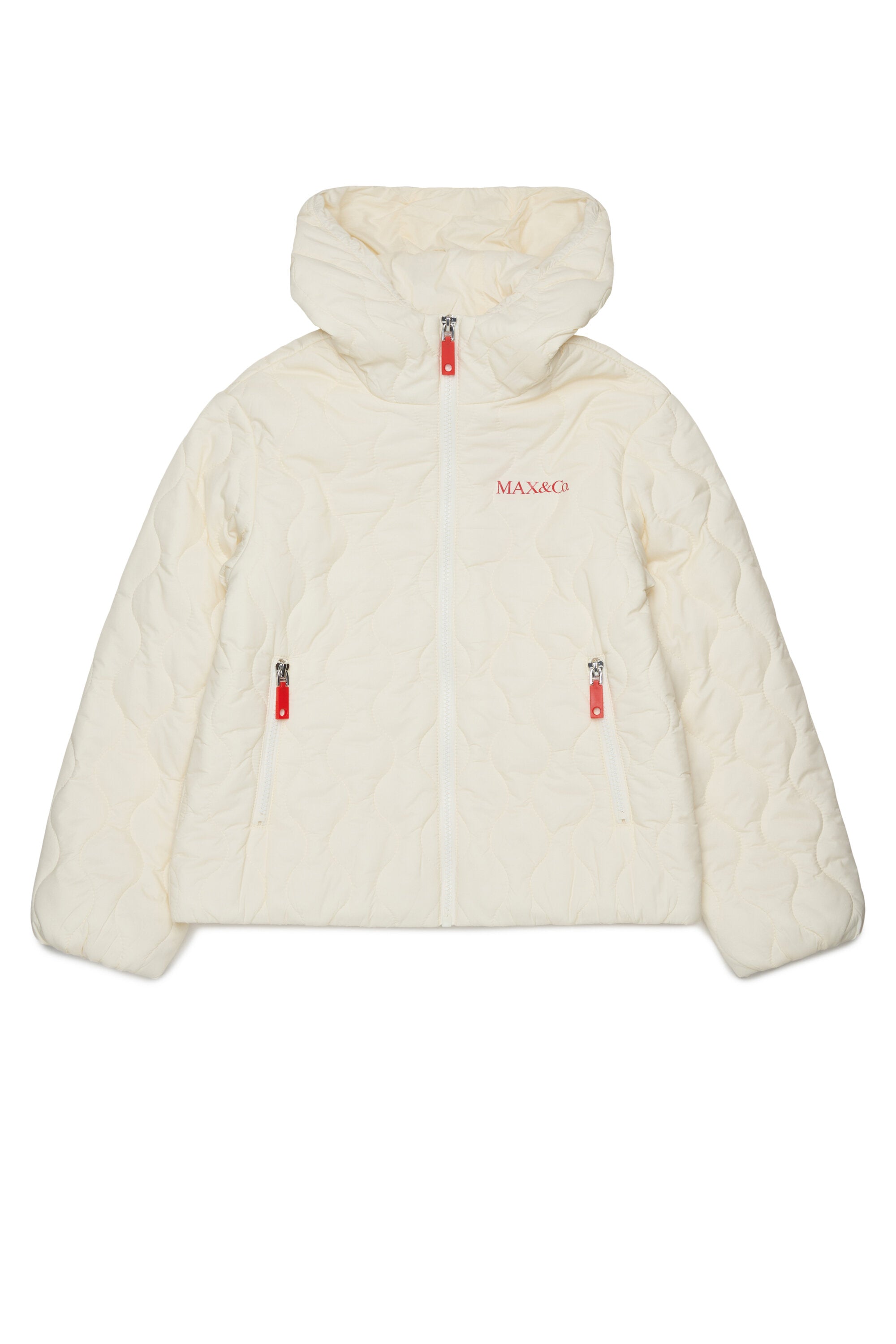 Padded jacket with printed logo