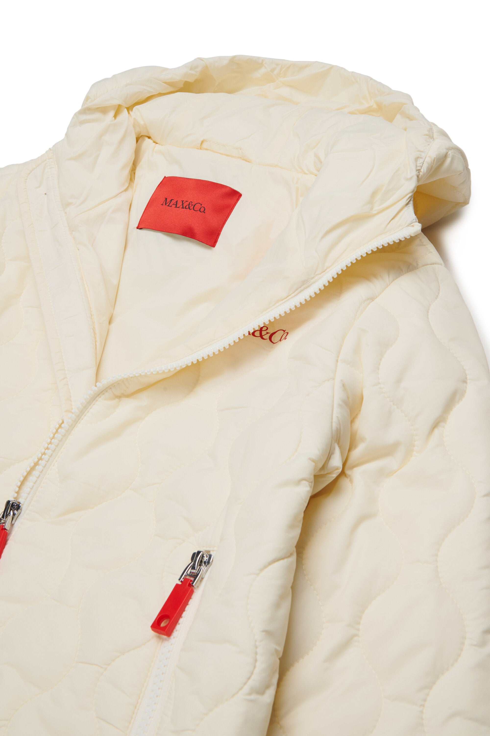 Padded jacket with printed logo