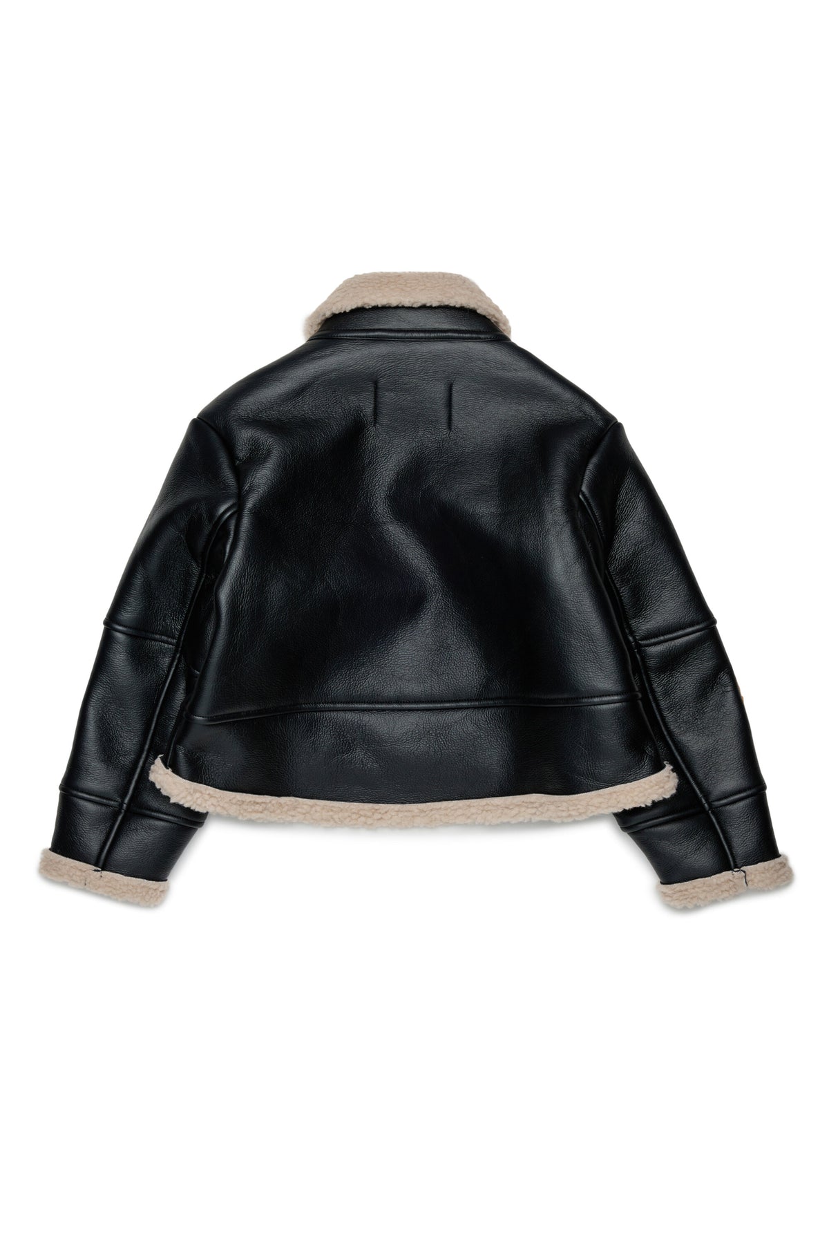 Shearling jacket with logo