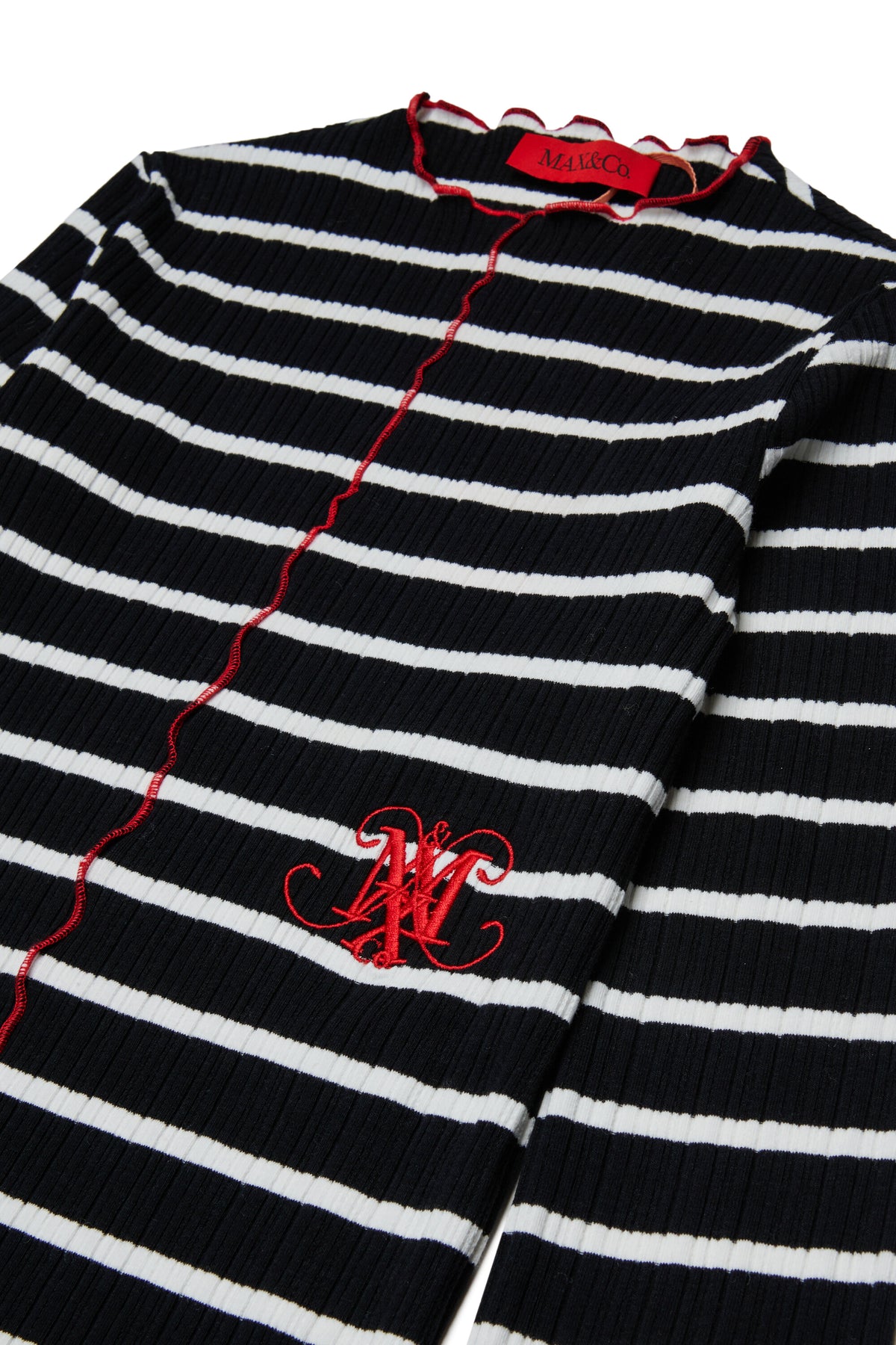 Striped dress with logo