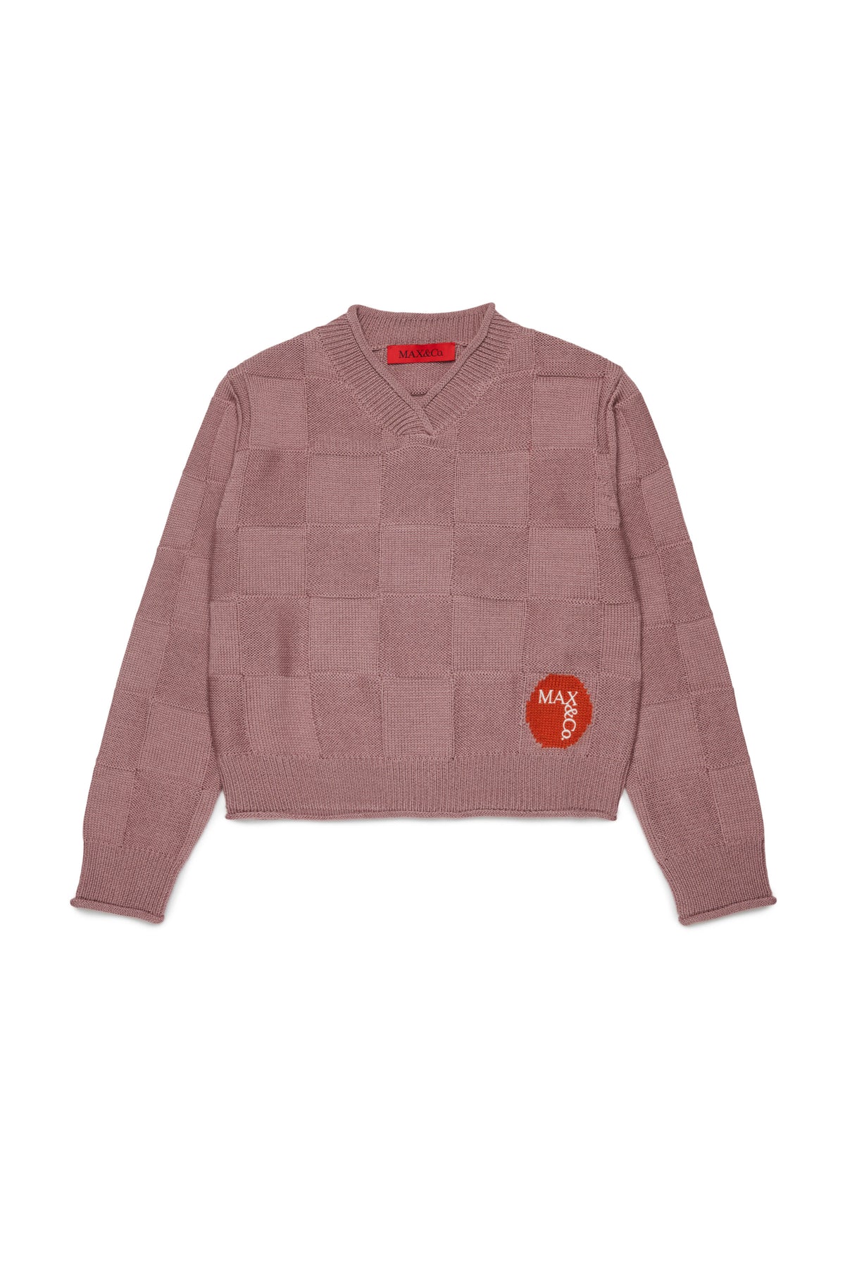 V-neck pullover with logo