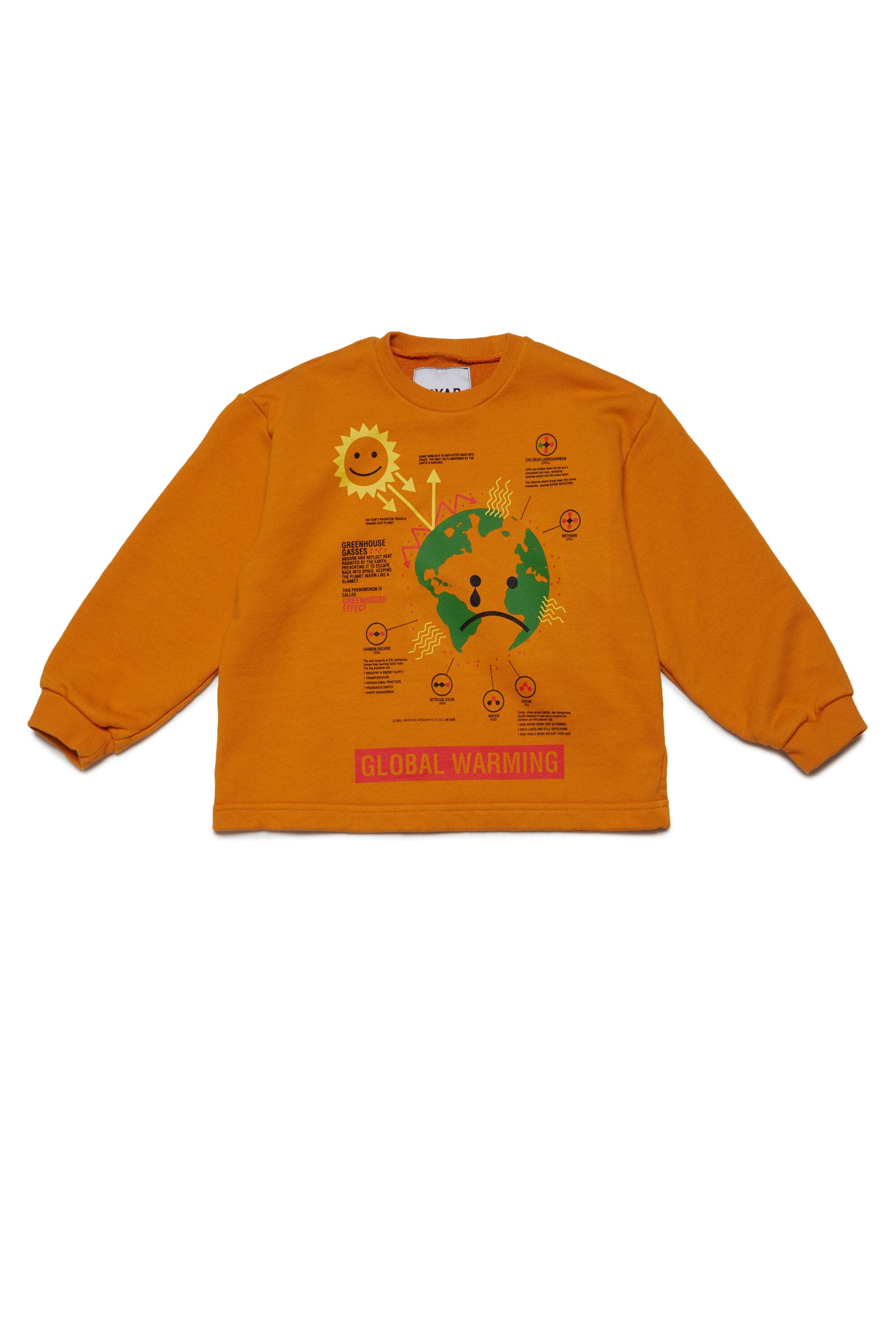 Sweatshirt with Global Warming print