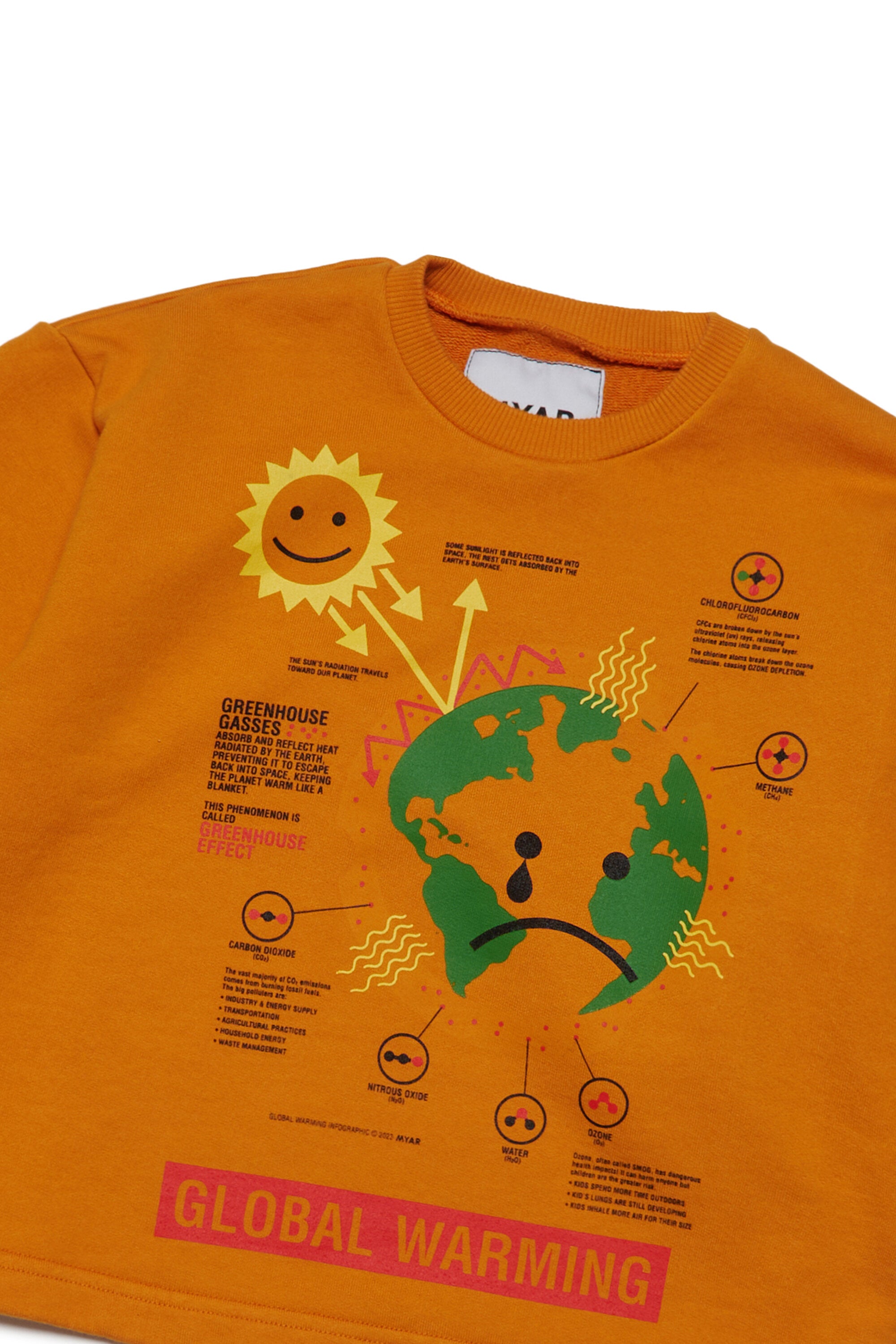 Sweatshirt with Global Warming print