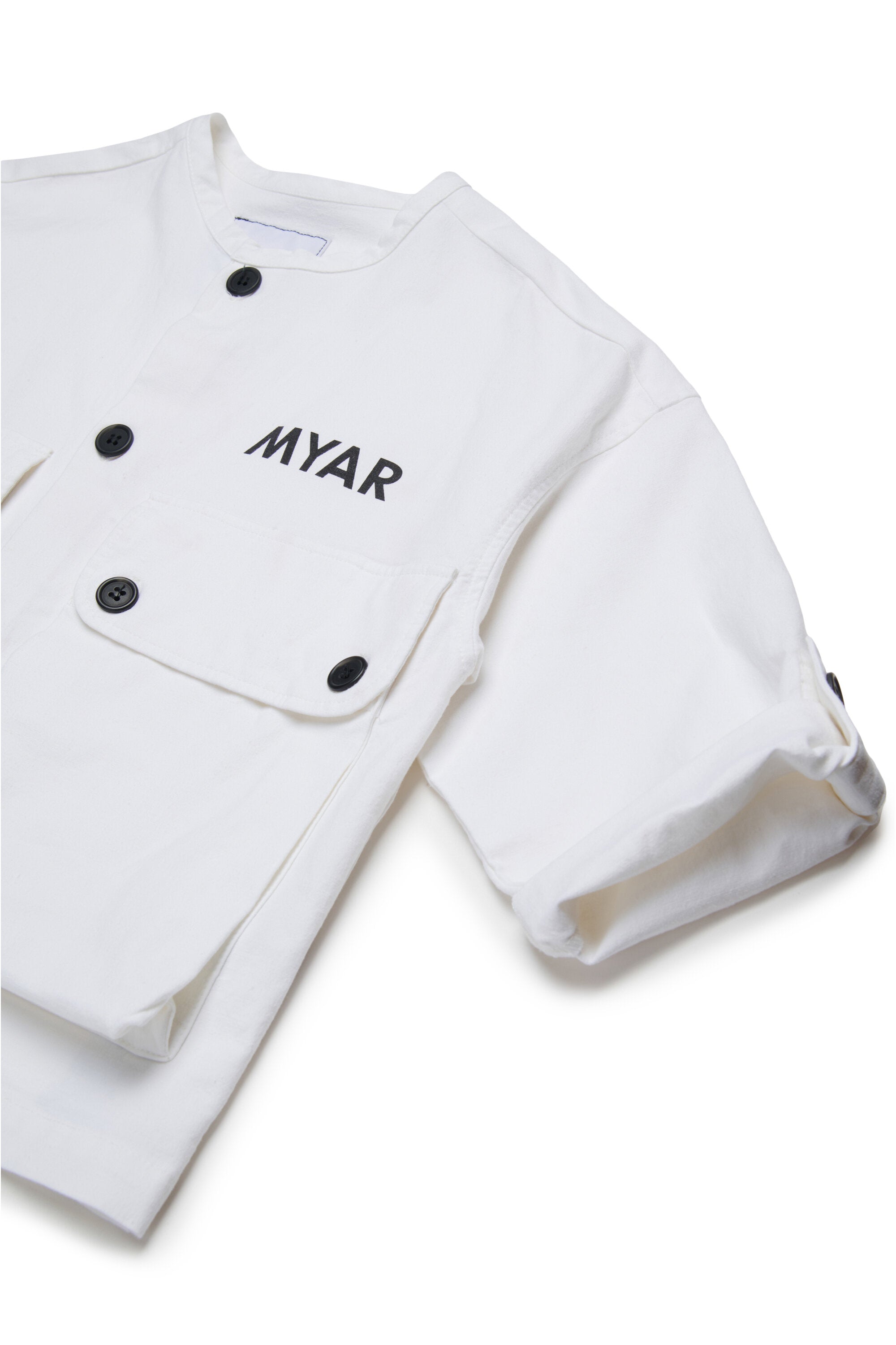 Linen blend shirt with MYAR logo