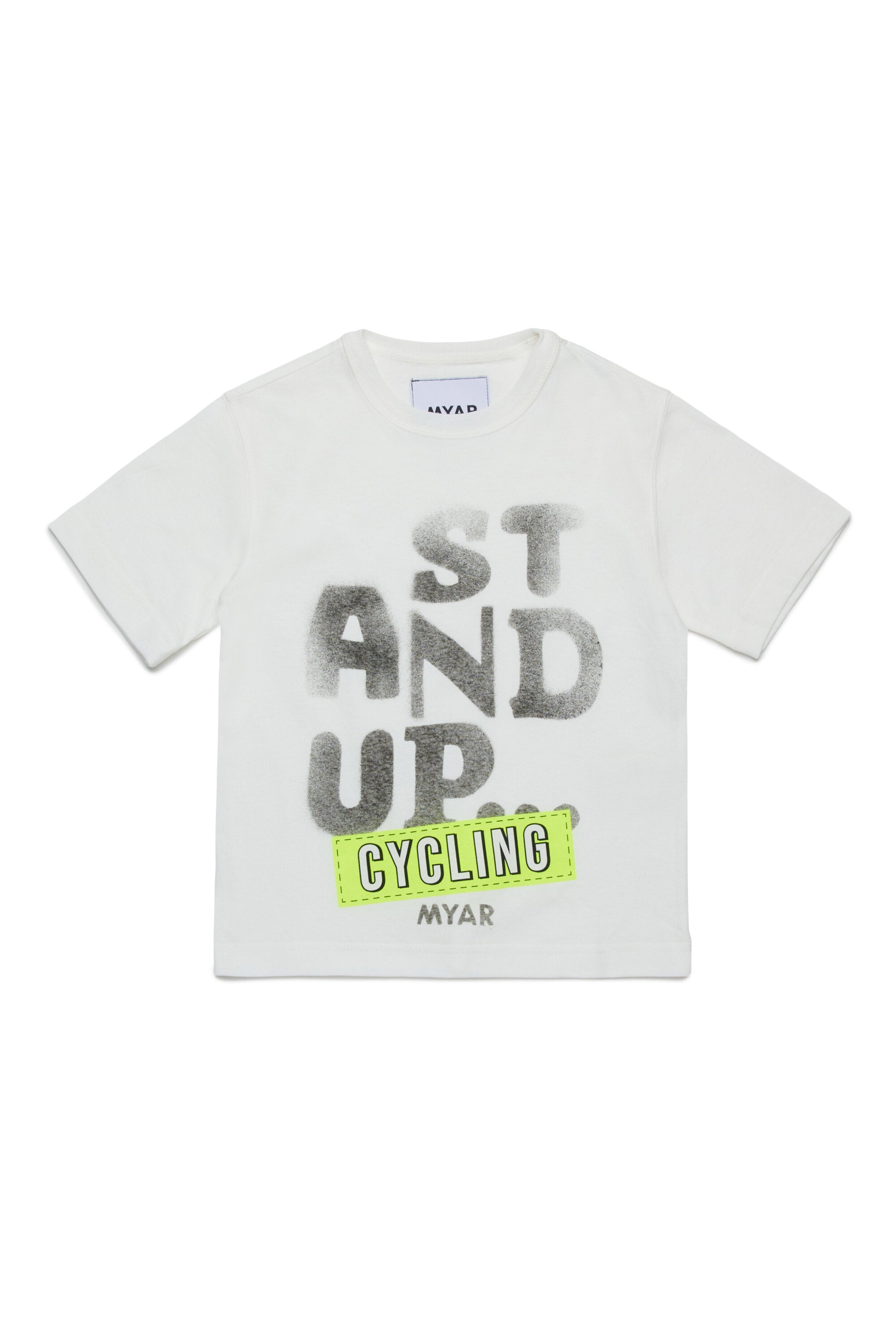 Deadstock cotton T-shirt with Stand up graphics