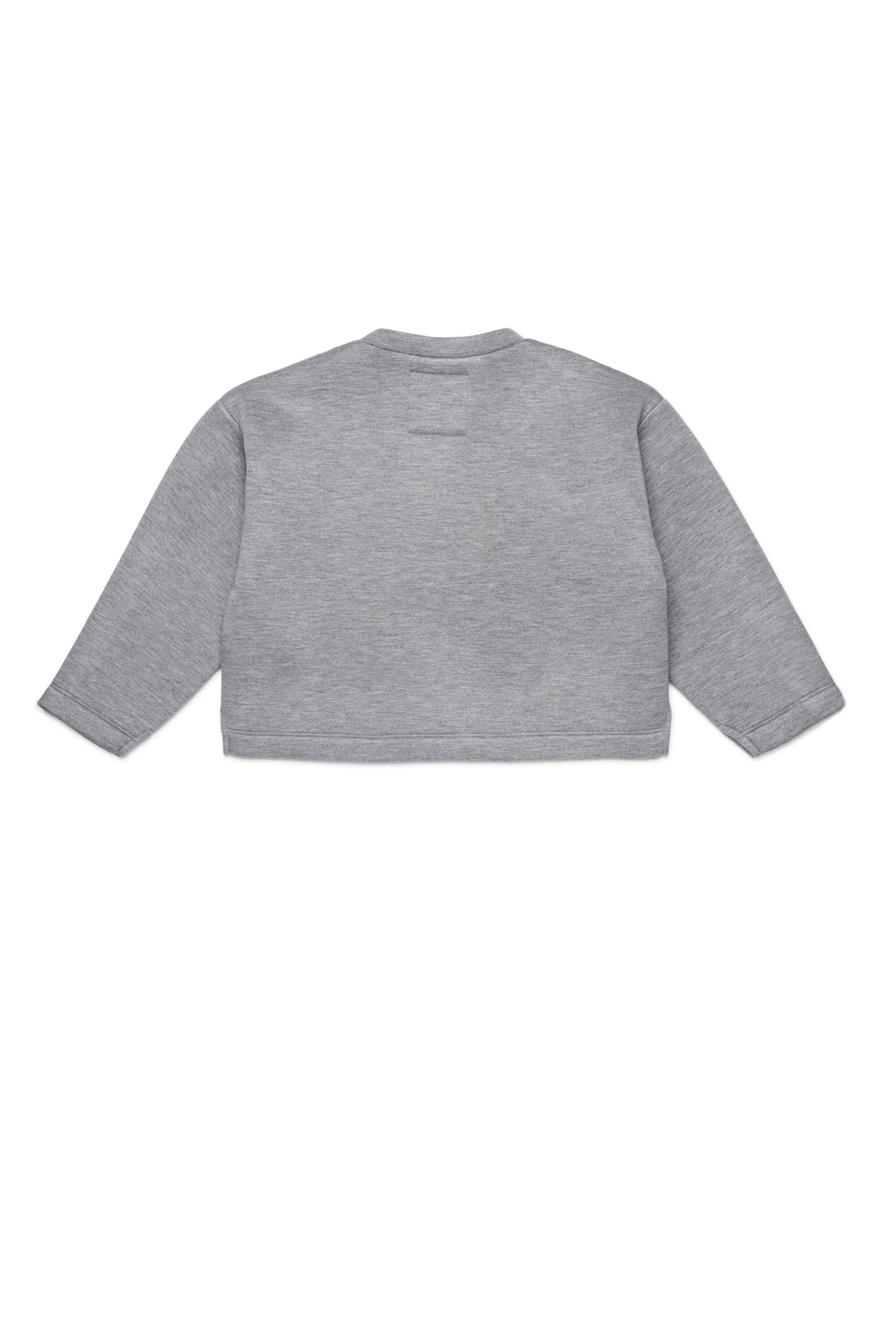 Double-layer crewneck sweatshirt with pocket