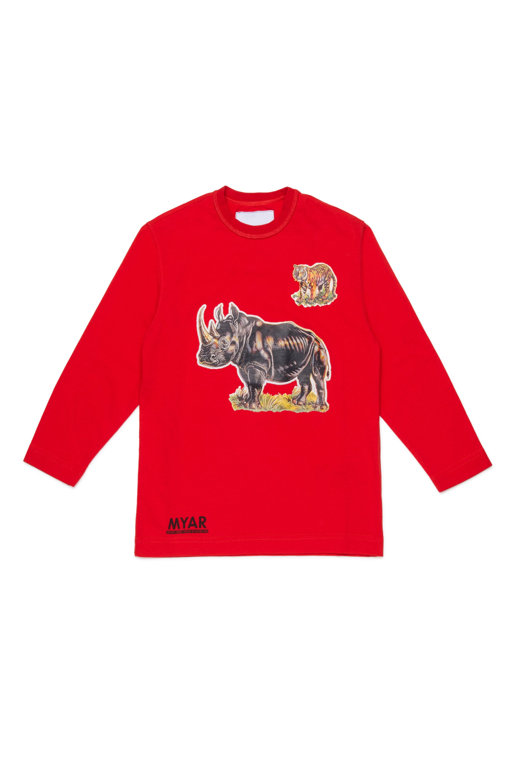 Long sleeve T-shirt with Endangered Animal Graphic print