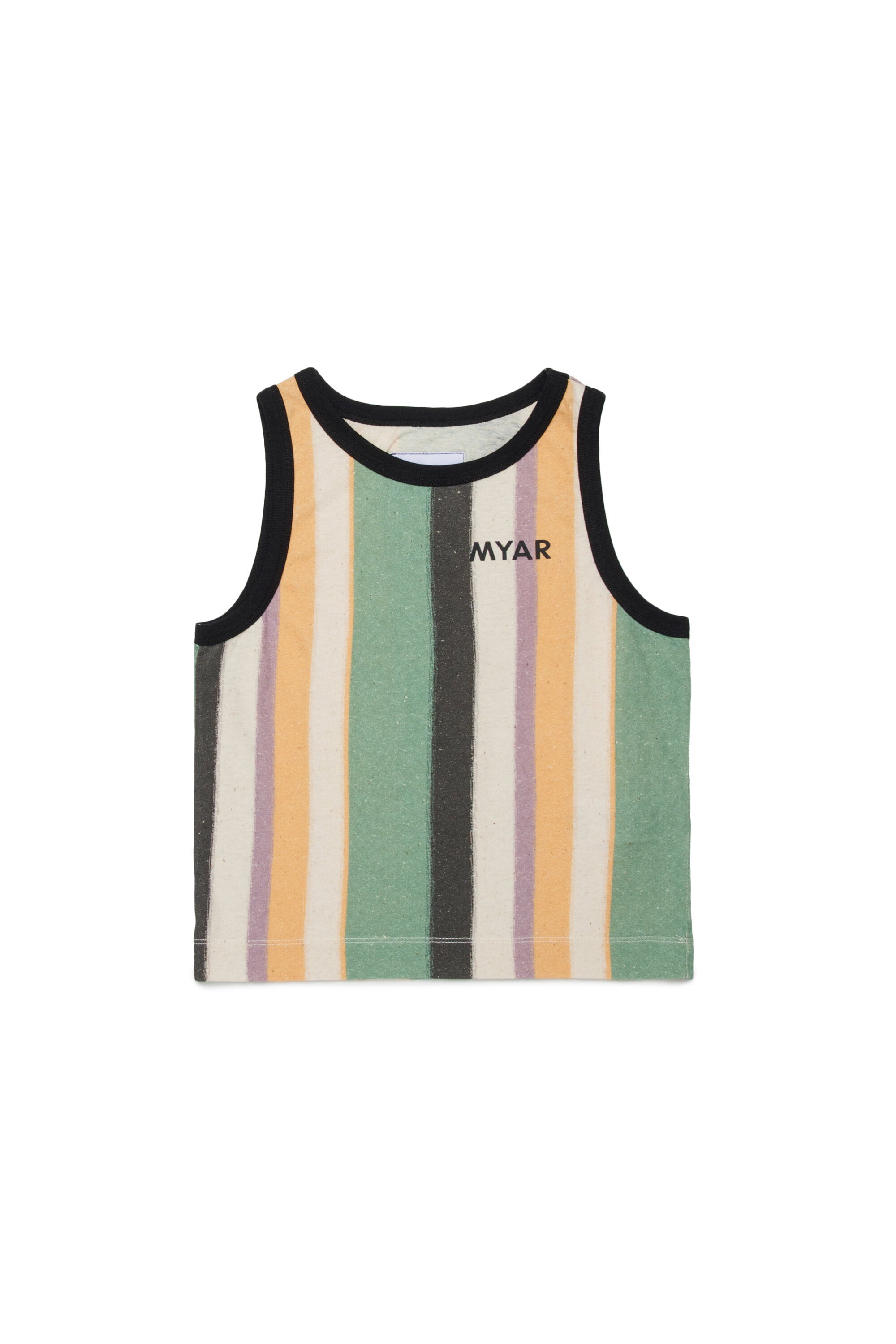 Striped tank top with logo