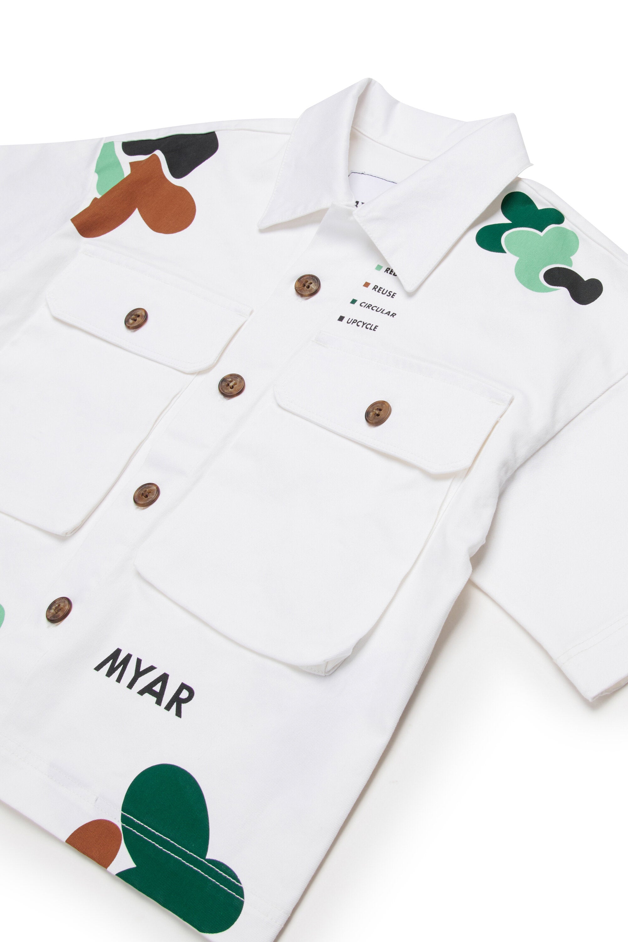 Short-sleeve multi-pocket shirt